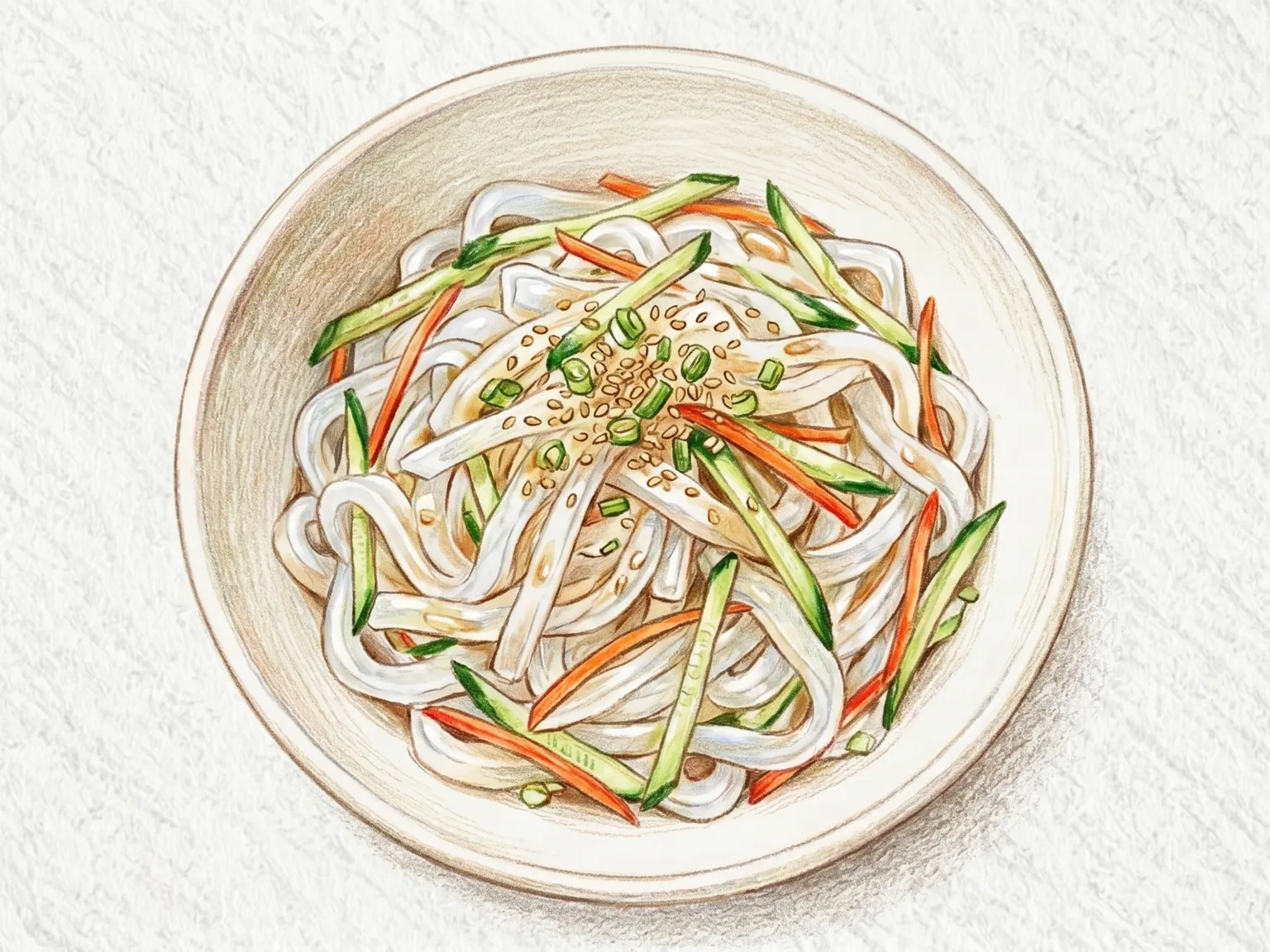 Cheongpo Muk Muchim (Salada de gelatina de feijão-mungo temperada)