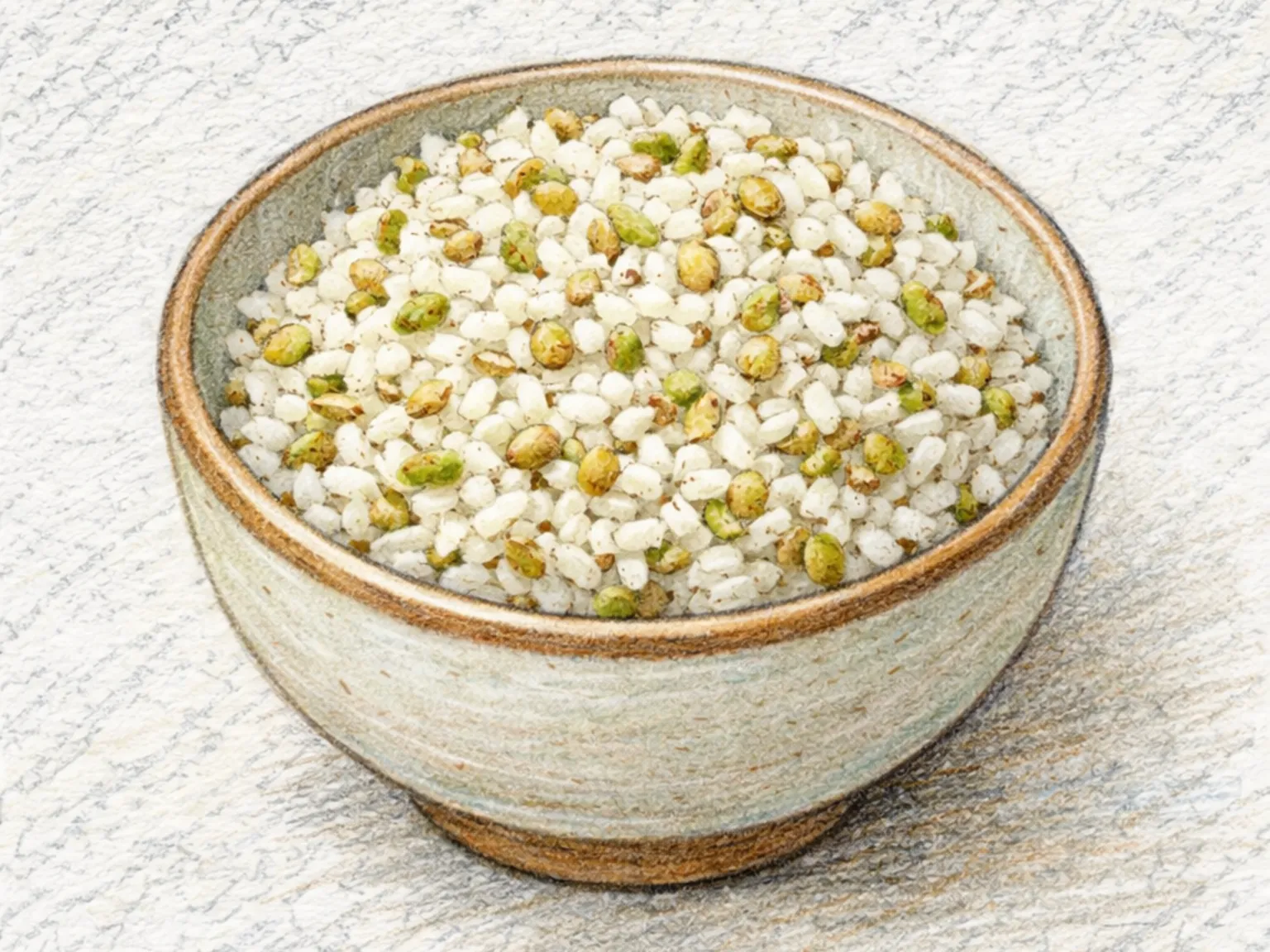 Cheongsam Bap (Arroz de sementes de cânhamo coreano)