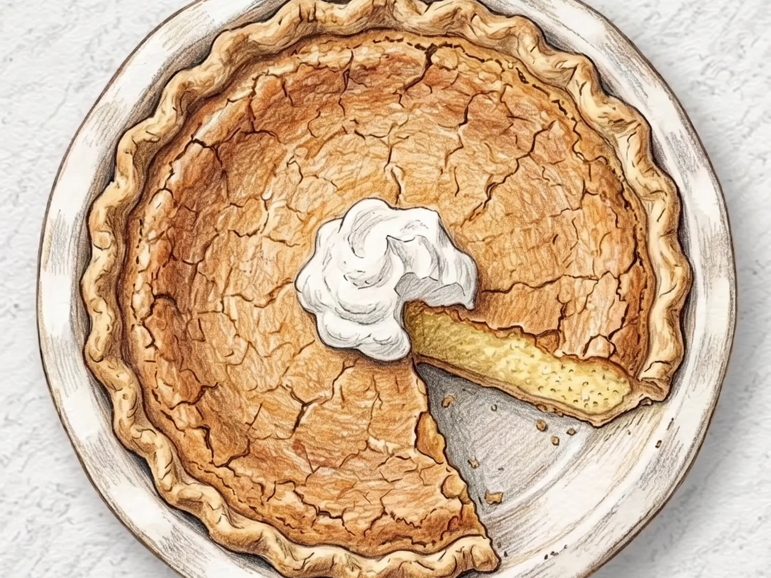 체스 파이 (미국 남부식 버터 달걀 커스터드 파이)