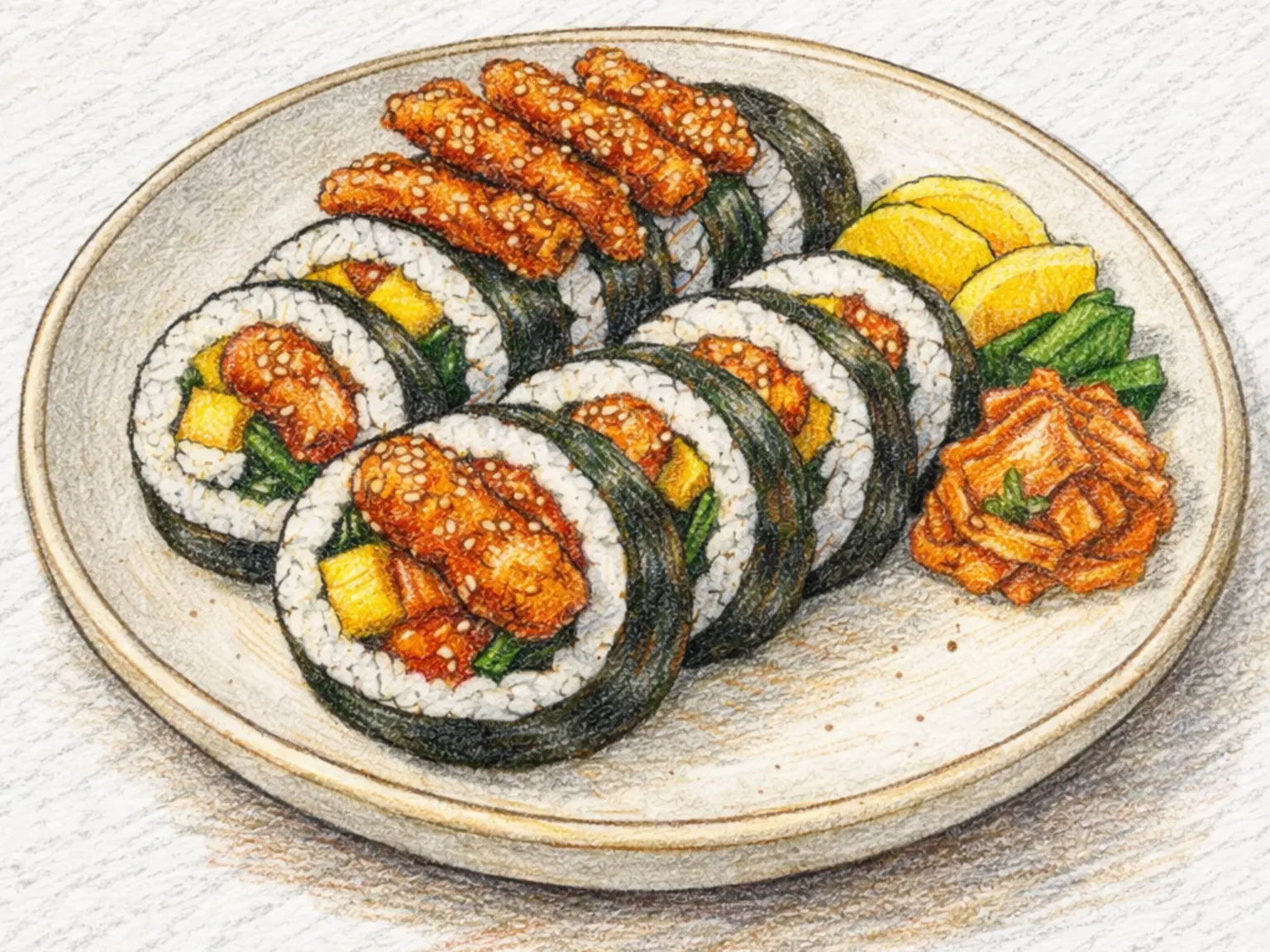 チキンキンパ(サクサクチキンテンダー海苔巻きご飯)