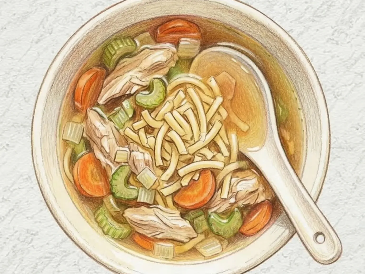Sopa de pollo con fideos (Chicken Noodle Soup)