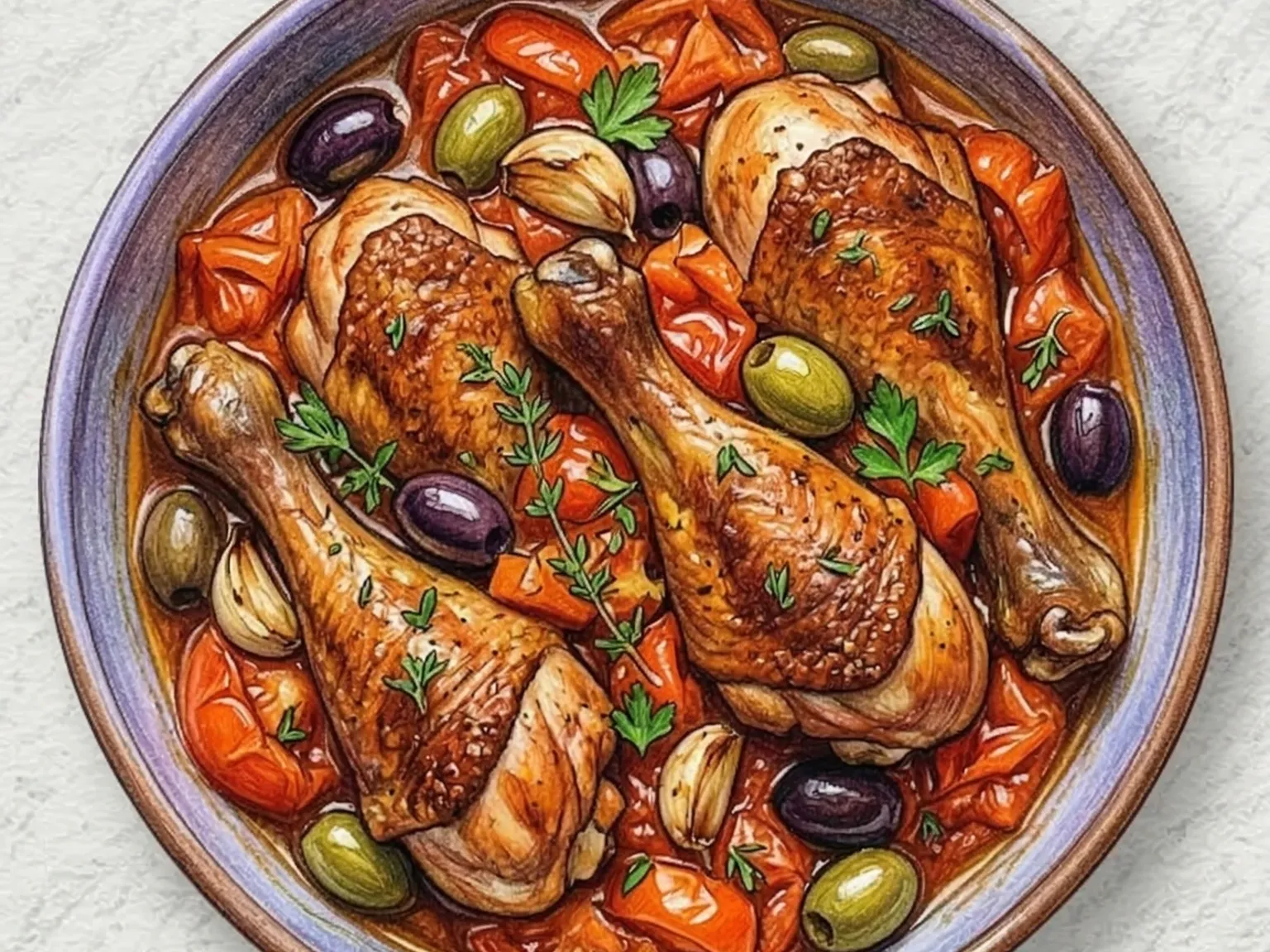 Chicken Provençal (Pollo a la provenzal)