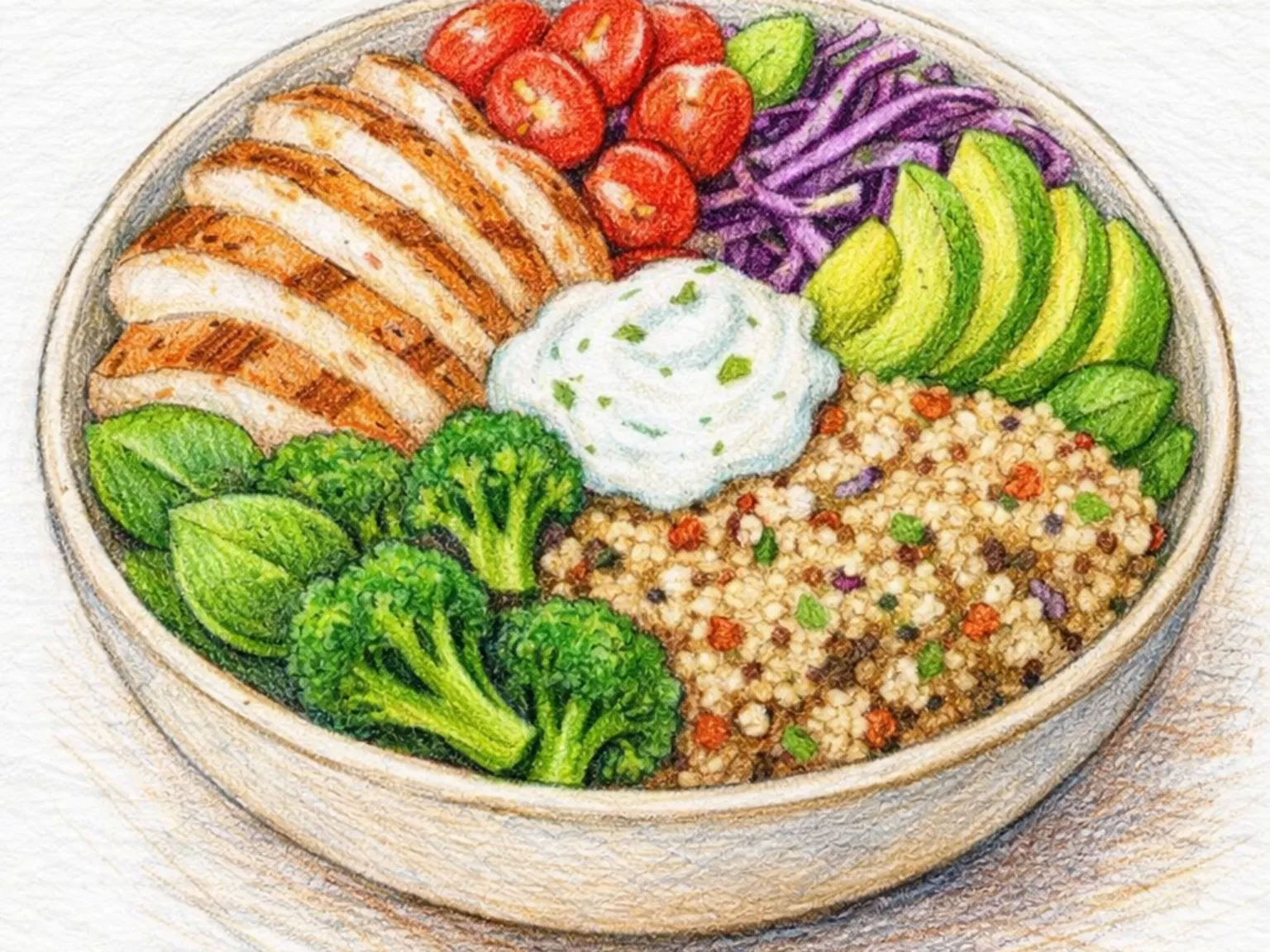 Salada de Frango e Quinoa Power