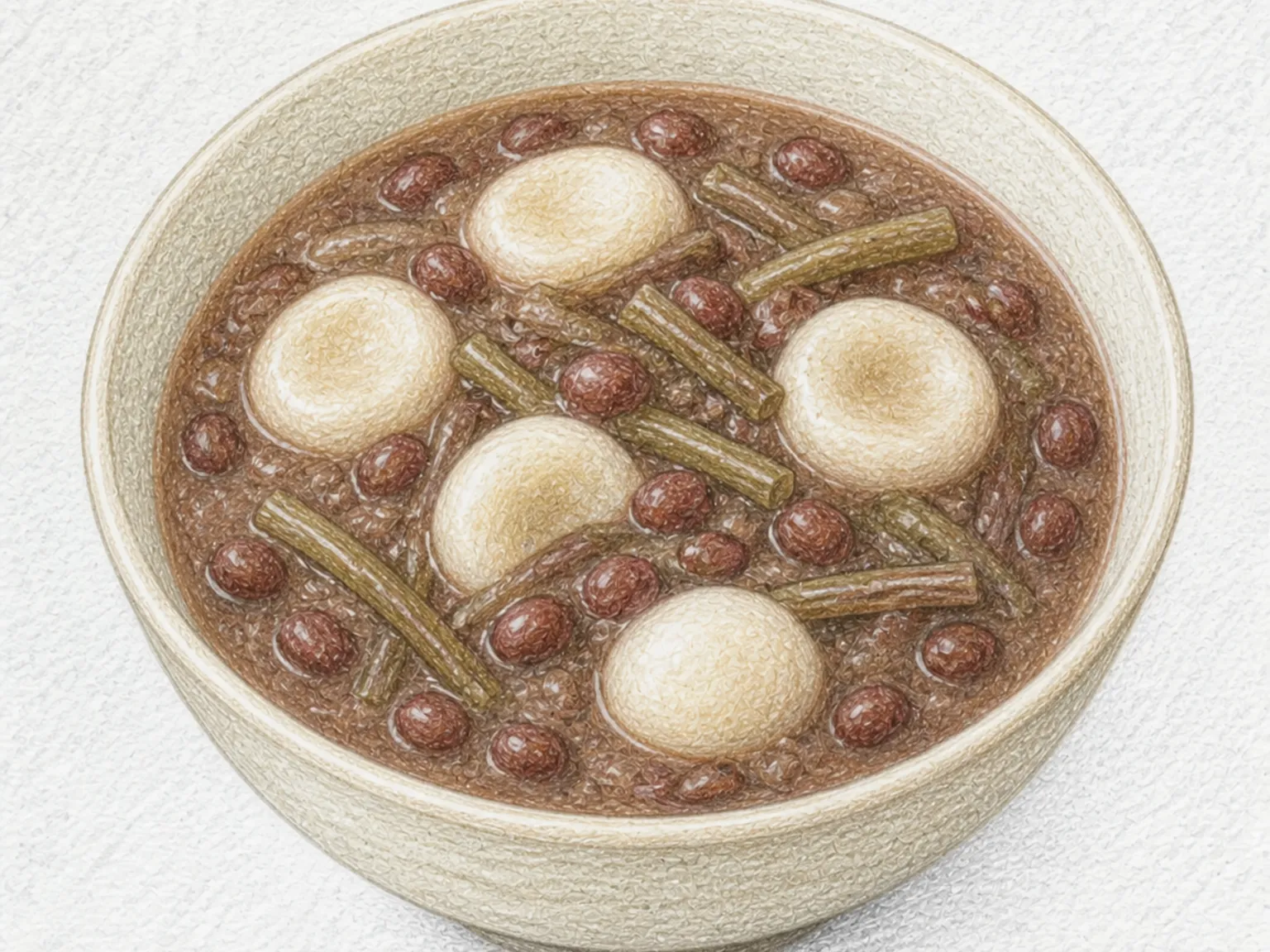 초보지루 (동부콩 토란대 찹쌀경단국)