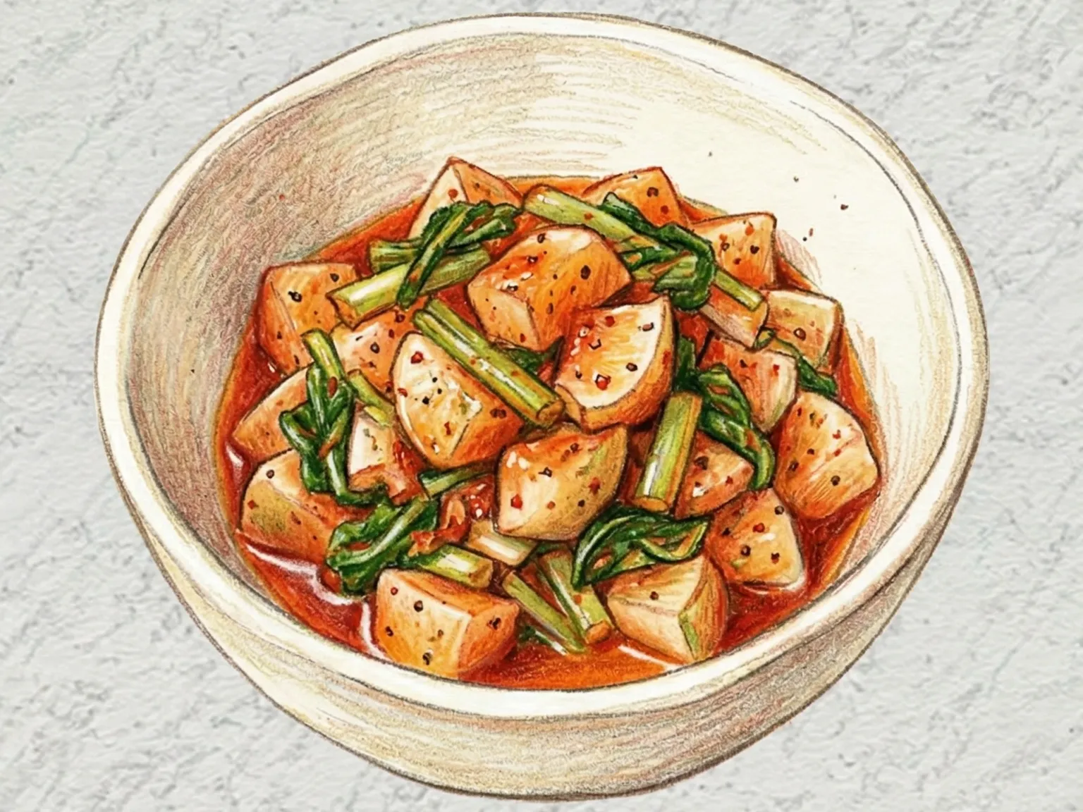 チョンガク大根の辛味和え(塩もみ小大根ピリ辛ナムル)