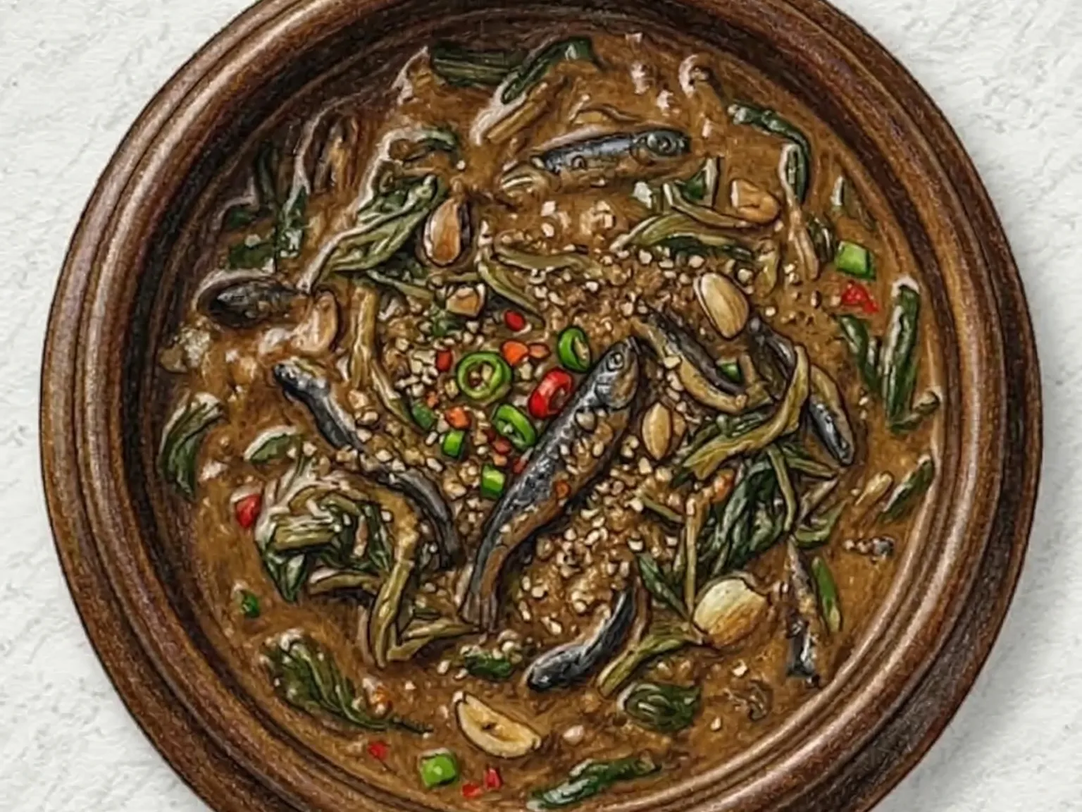 チュオチゲ(すりつぶしドジョウとえごまの鍋)