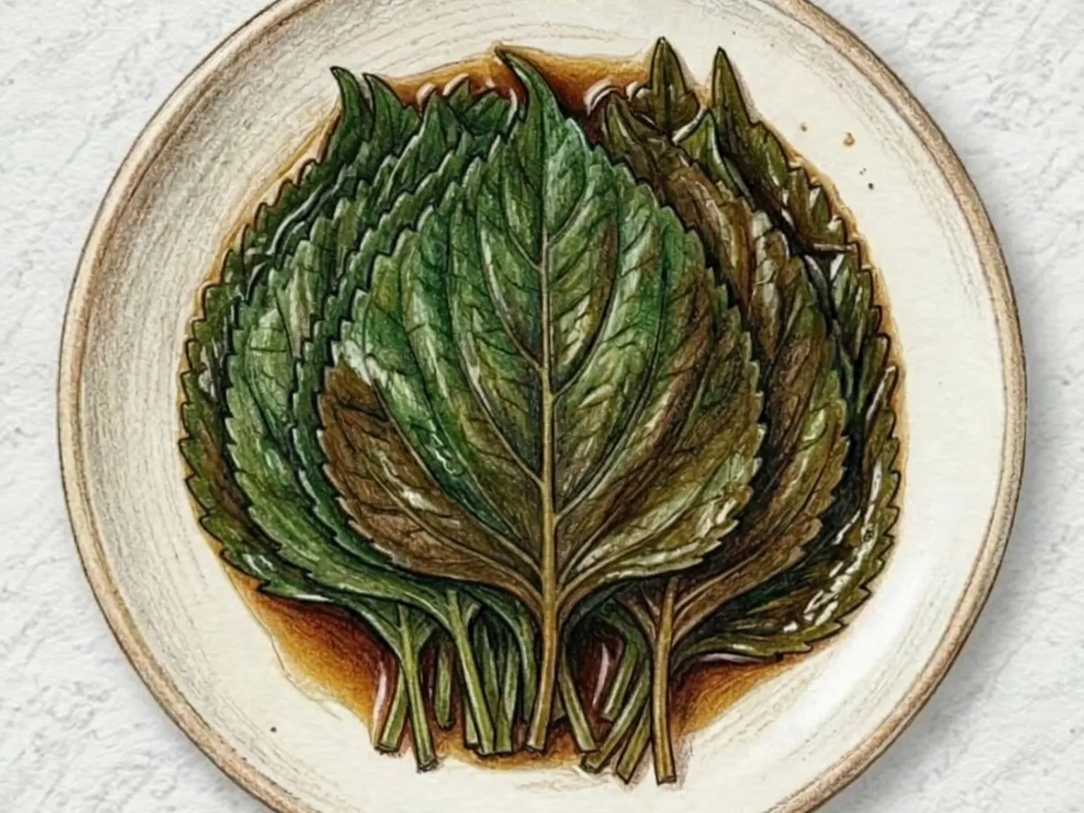 チナムルチャンアチ(シラヤマギクの葉の醤油漬け)