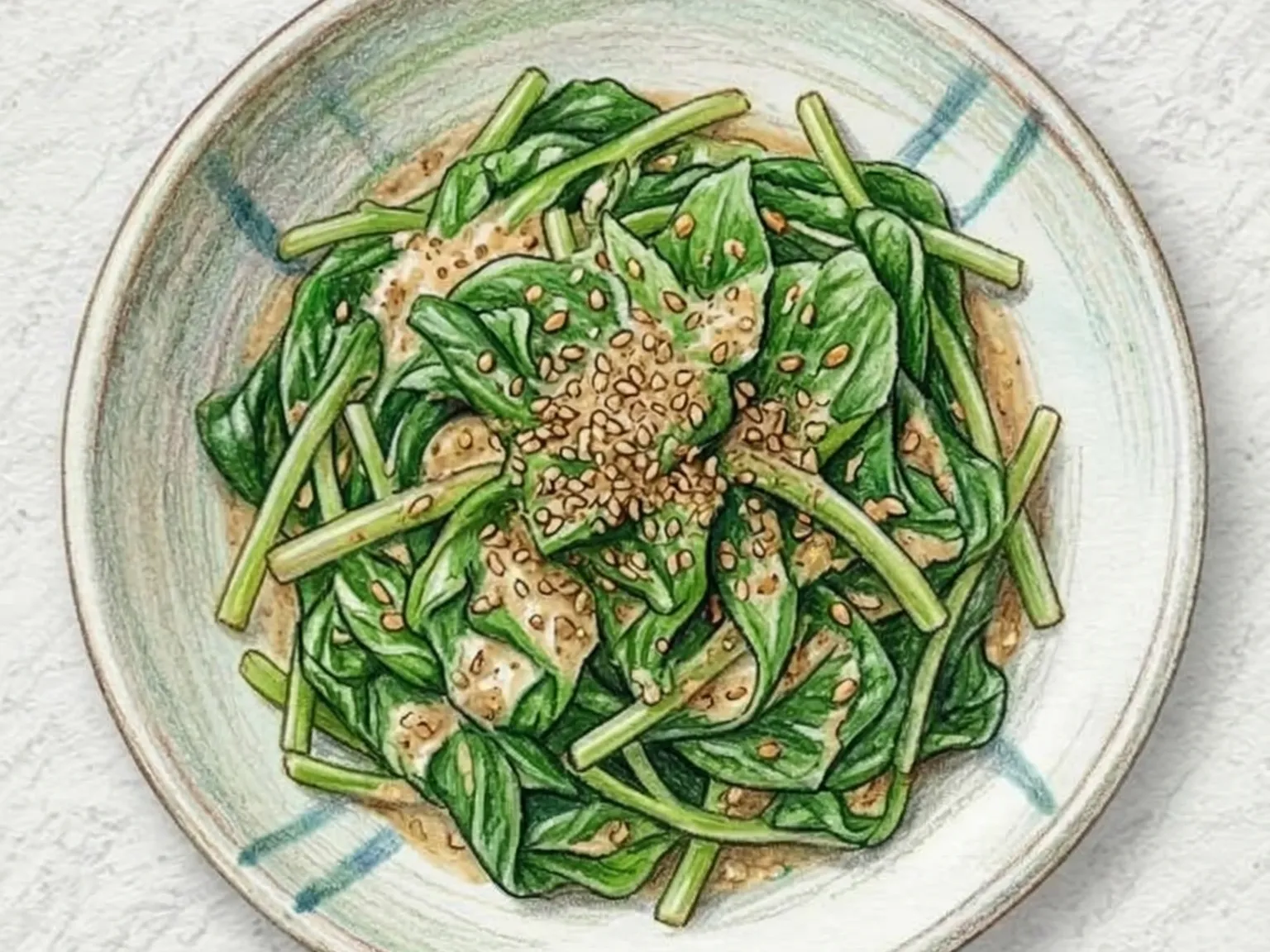 チィナムルのえごま和え(山菜のえごま粉クリーミー炒め)