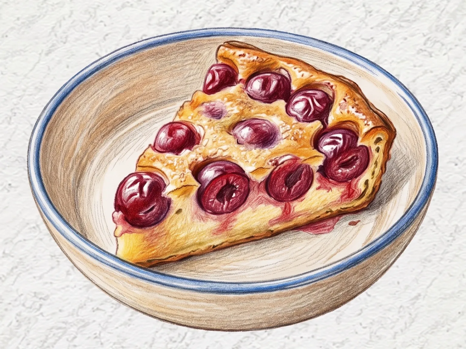 클라푸티 (프랑스식 체리 구운 커스터드 디저트)