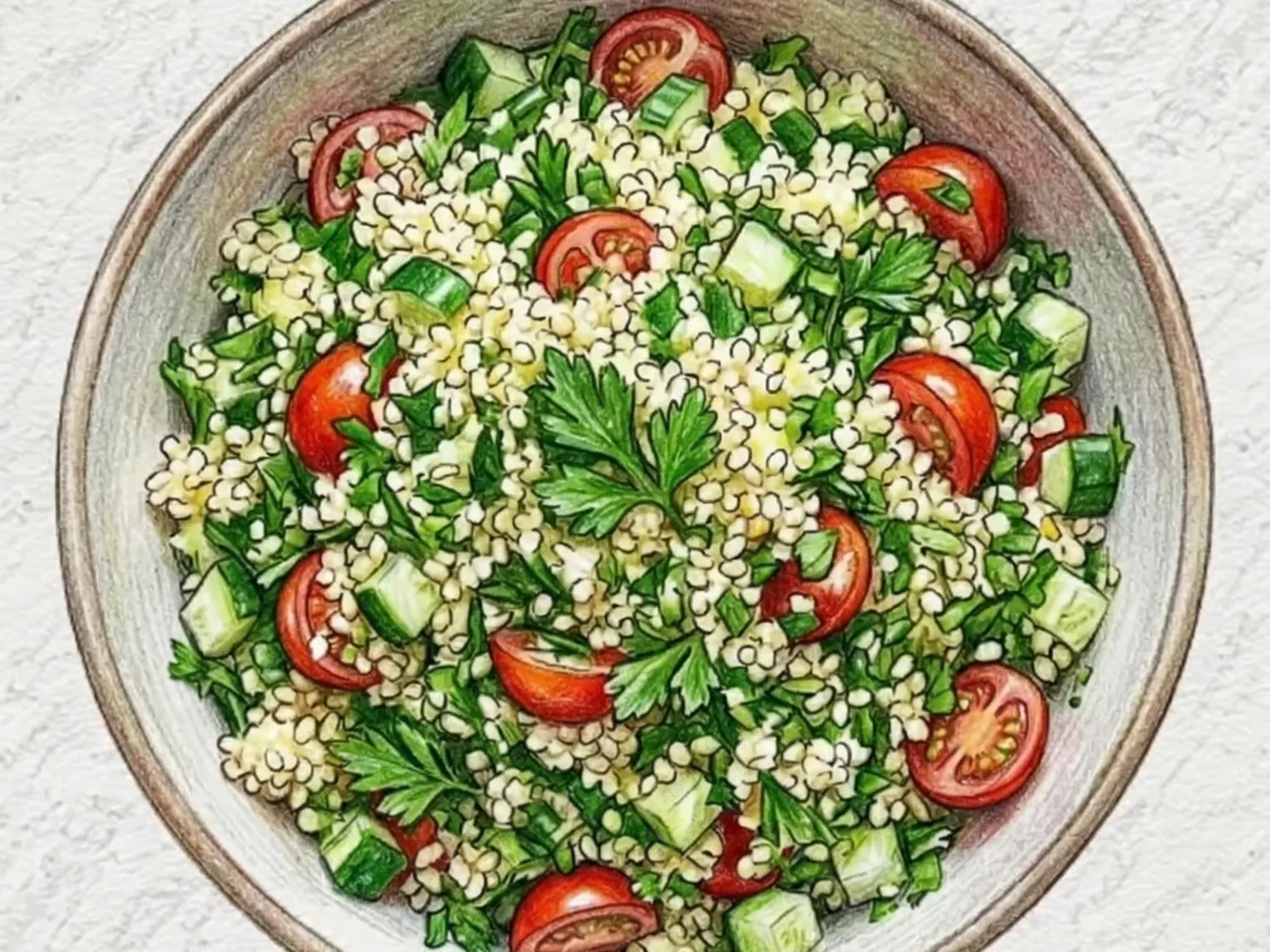 Salada de Cuscuz com Ervas