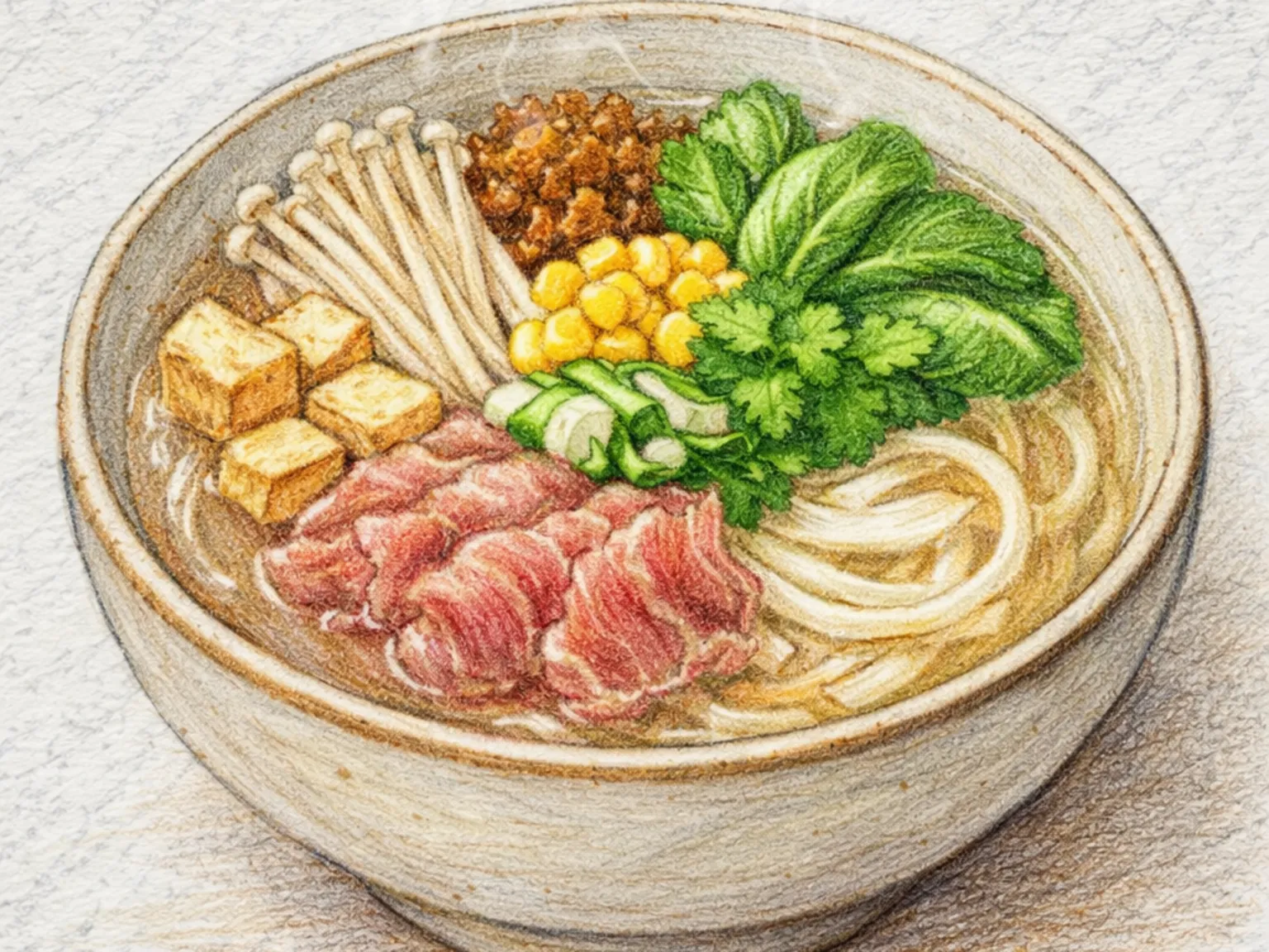 Crossing the Bridge Noodles (macarrão de arroz atravessando a ponte)