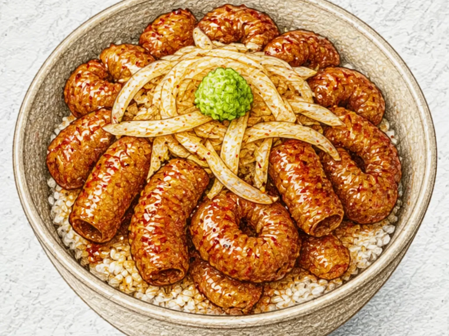 Grilled Beef Large Intestine Rice Bowl