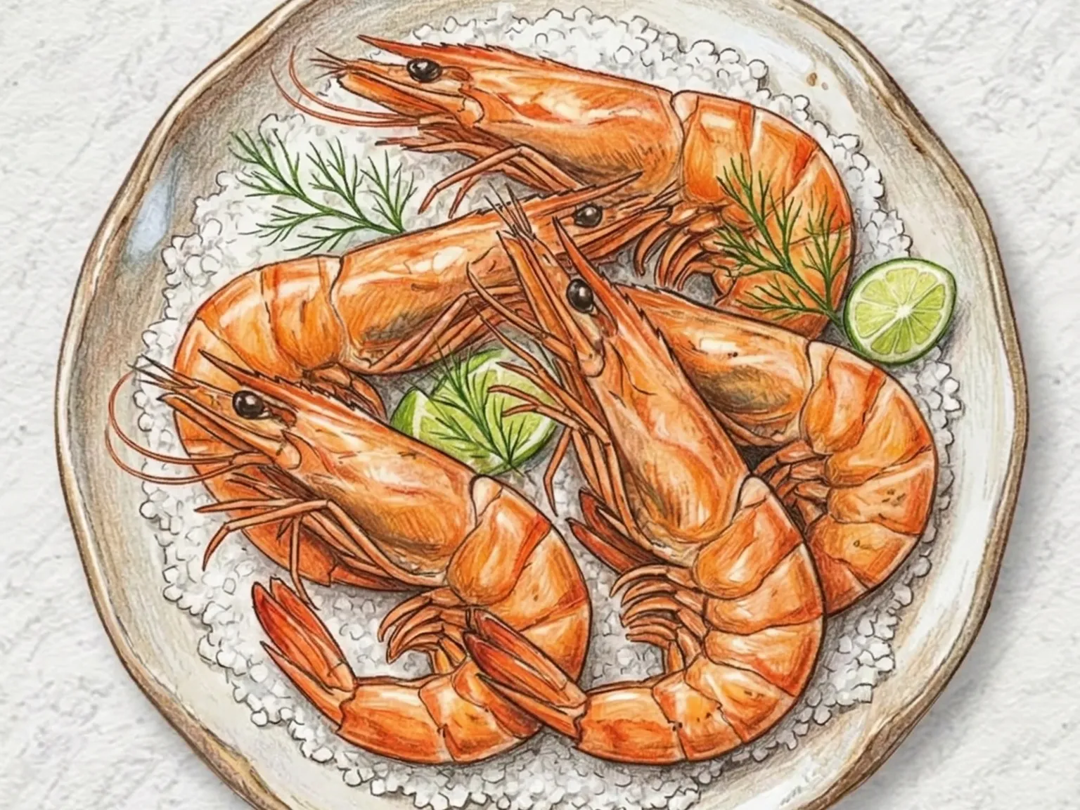 Daeha-sogeum-gui (Camarão-pistola coreano grelhado no sal)