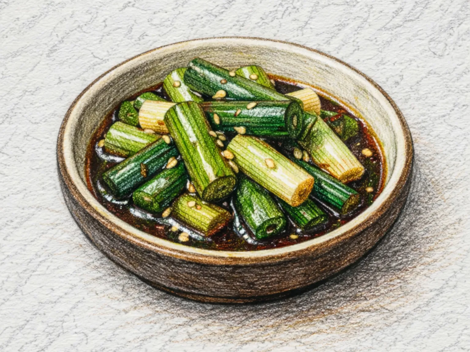 Daepa Jangajji (Conserva de cebolinha coreana)