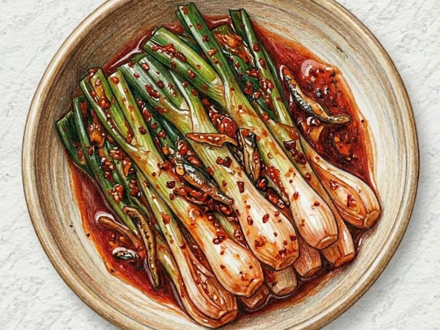 テパキムチ(長ねぎの唐辛子キムチ 魚醤発酵)