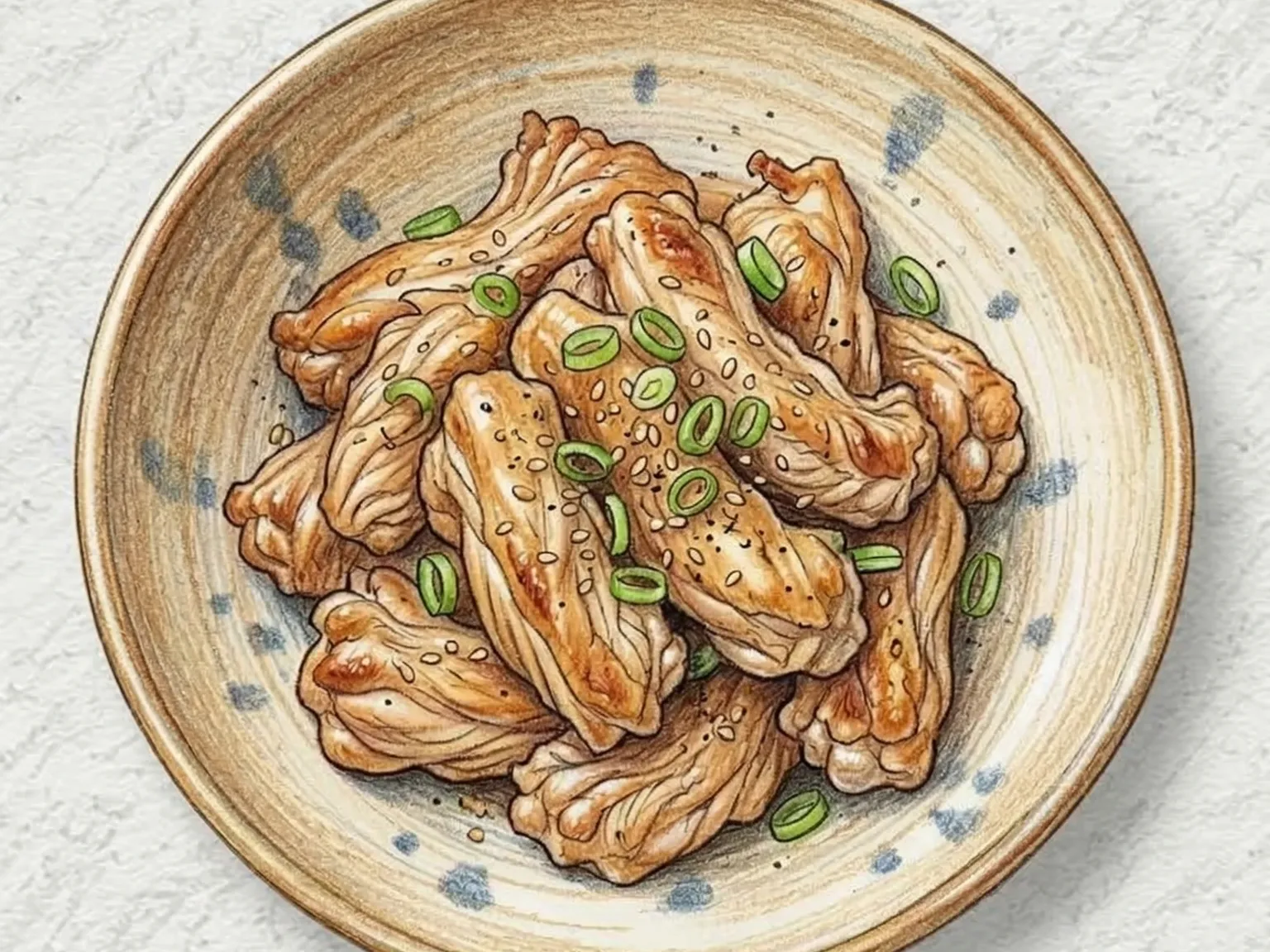 Dak Moksal Gui (carne de cuello de pollo a la parrilla)