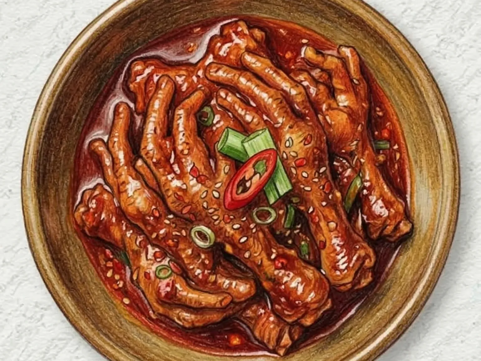 Dakbal Jjim (patas de pollo estofadas coreanas)