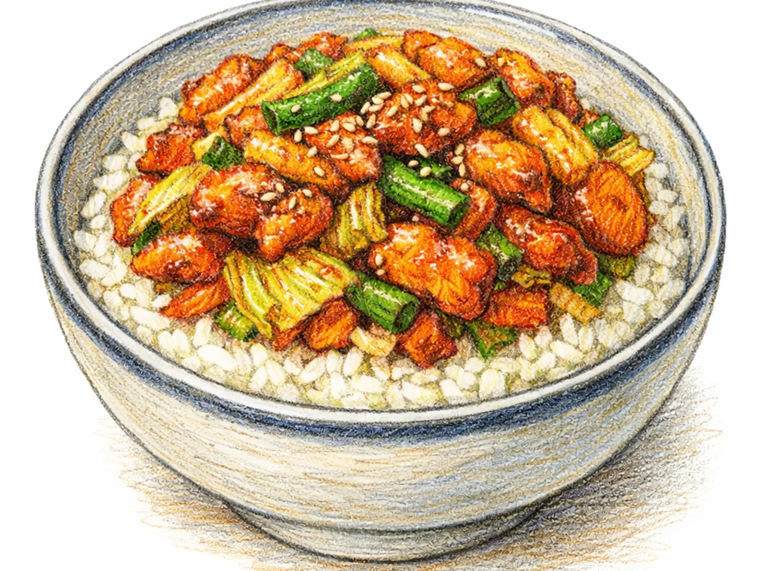 タッカルビ丼(春川式コチュジャン鶏肉の丼ぶり)