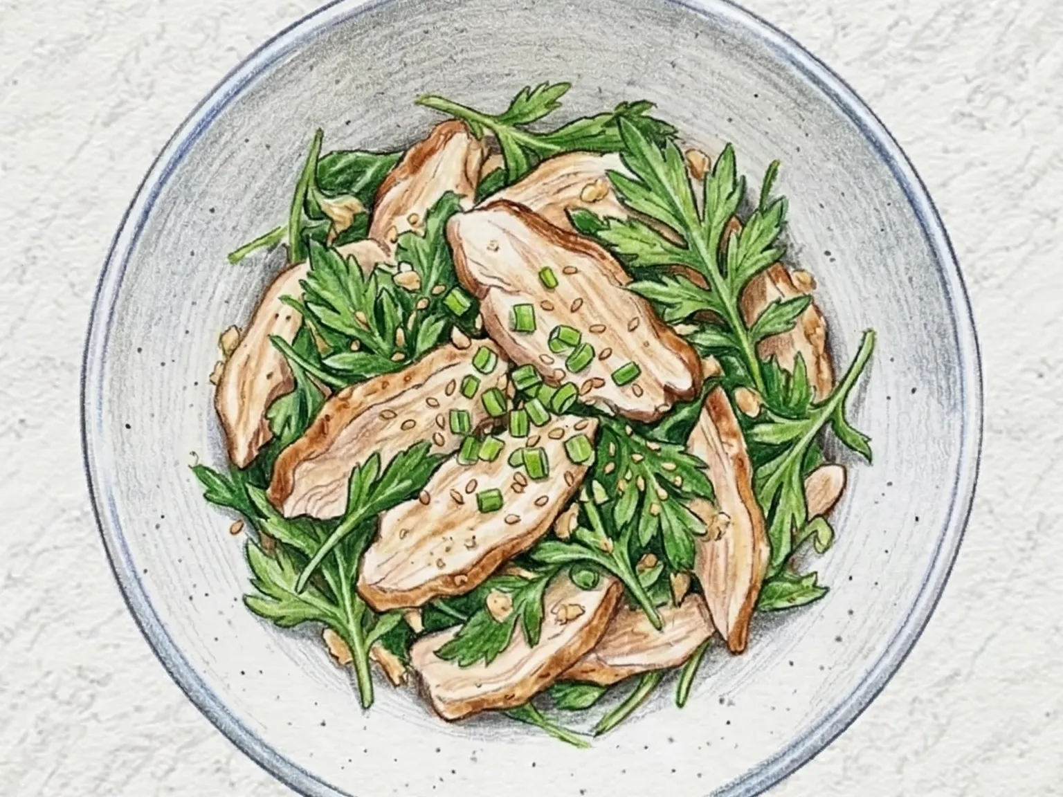 닭가슴살쑥볶음