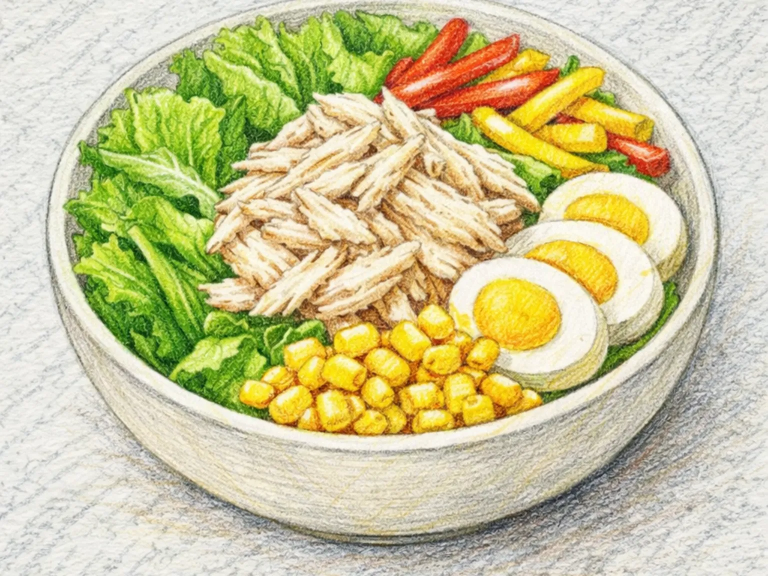 Dakgaseumsal Salad (salada de peito de frango com molho de iogurte)