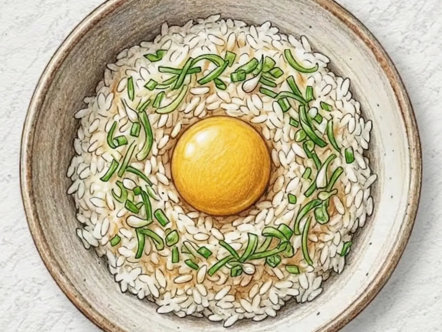 Dallae Ganjang Butter Bap (arroz con mantequilla, soja y cebollino silvestre coreano)