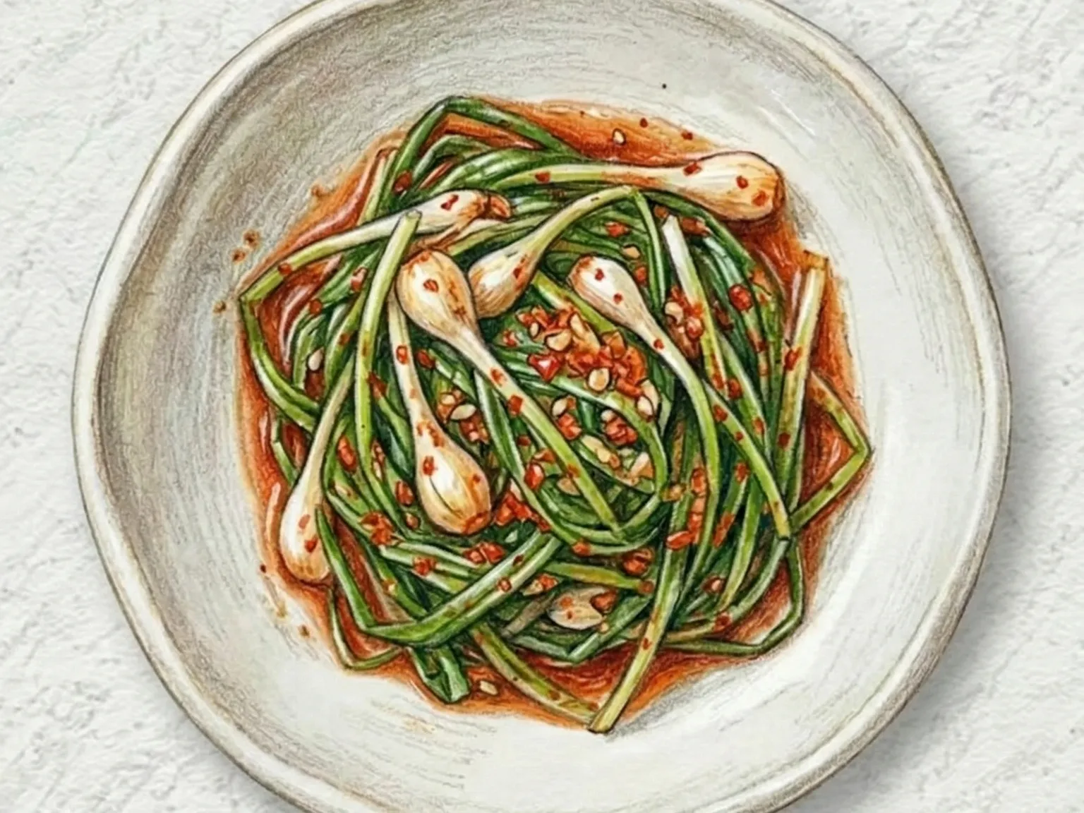 タルレキムチ(野生チャイブのキムチ)