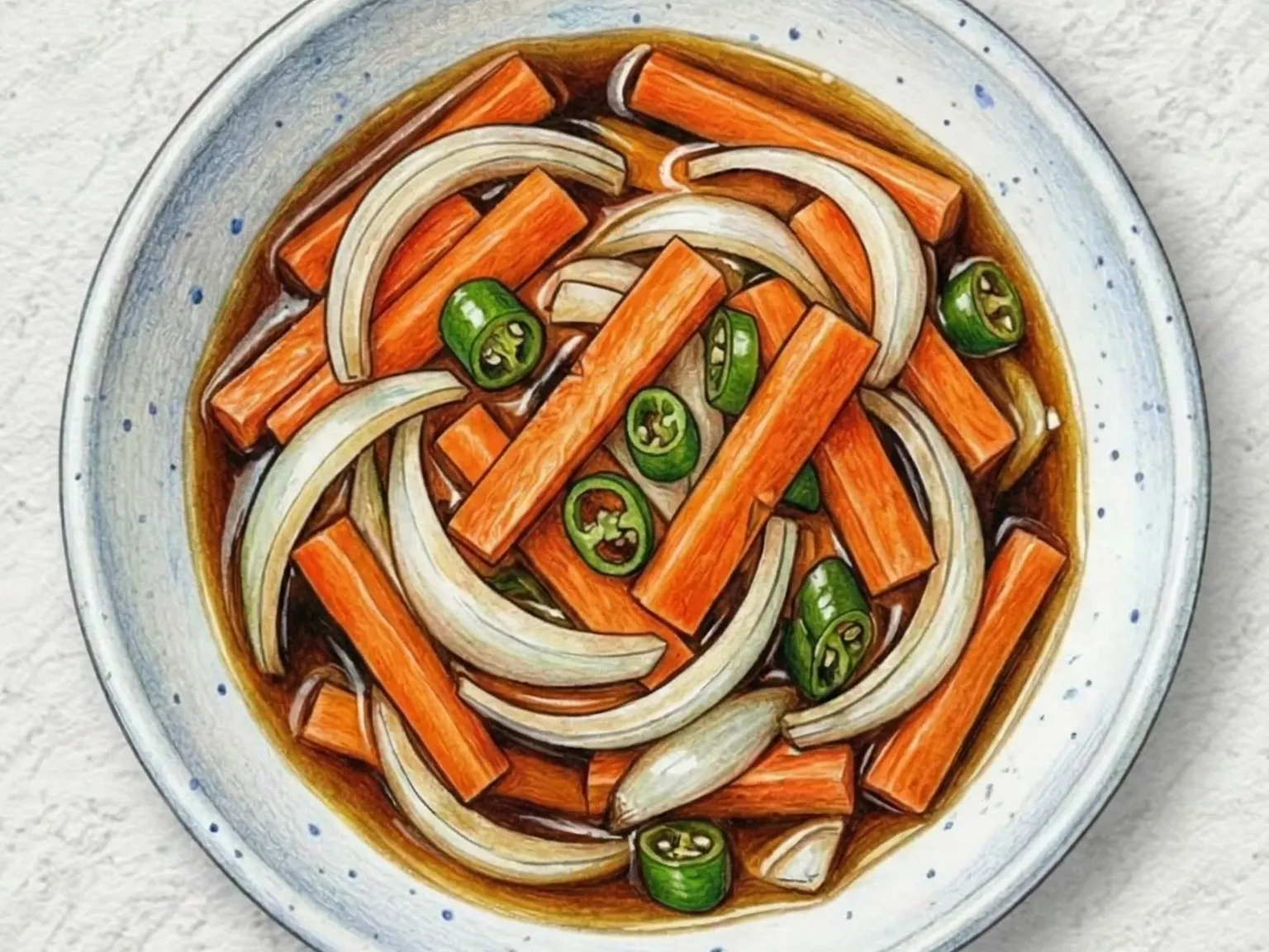 Danggeun Jangajji (zanahorias encurtidas coreanas en soja y vinagre)