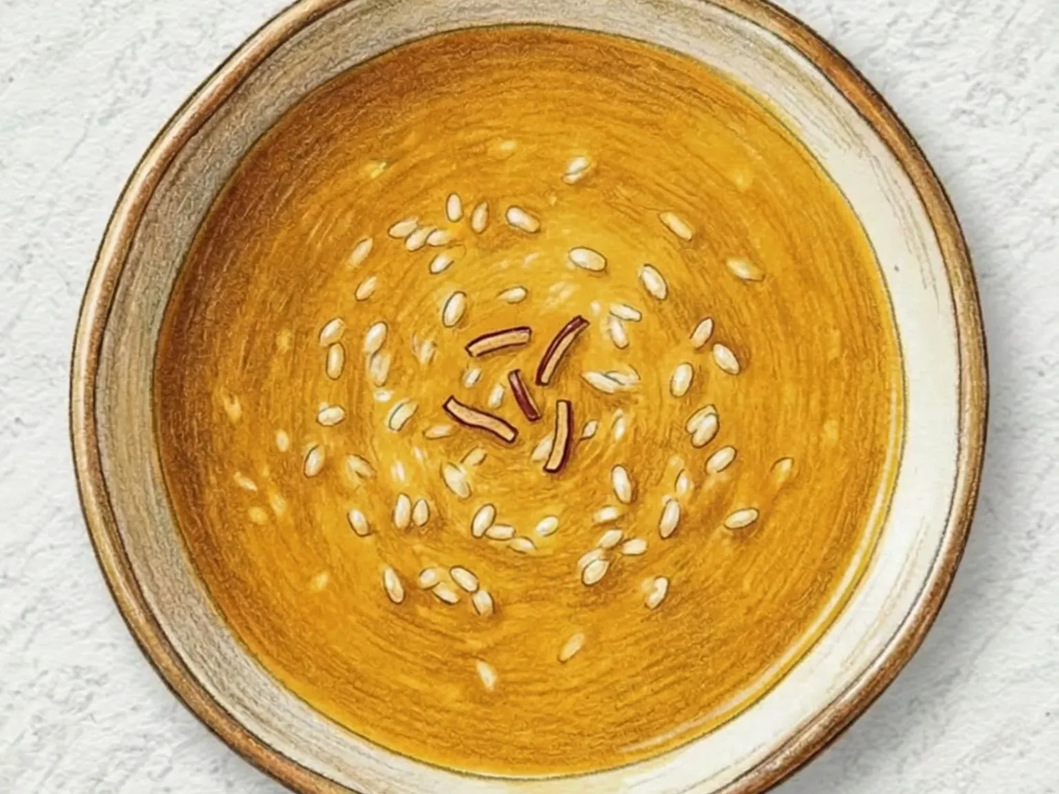 Sikhye de calabaza (ponche de arroz con calabaza kabocha)