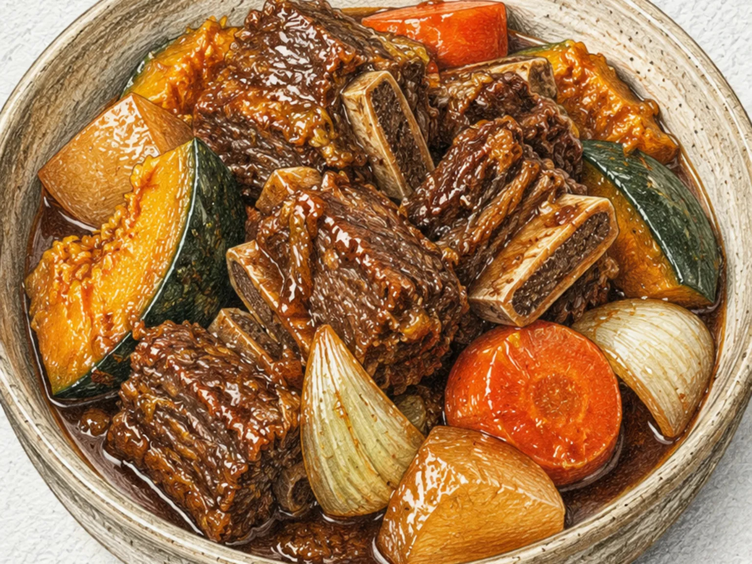 단호박소갈비찜