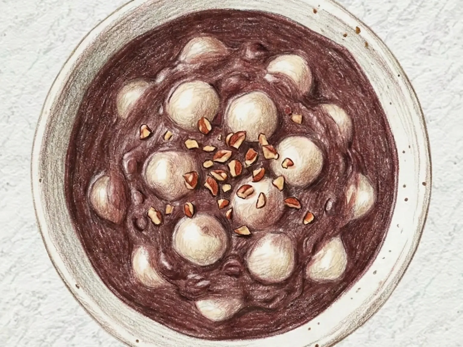 小豆粥（タンパッチュク）（韓国式甘い小豆のお粥）