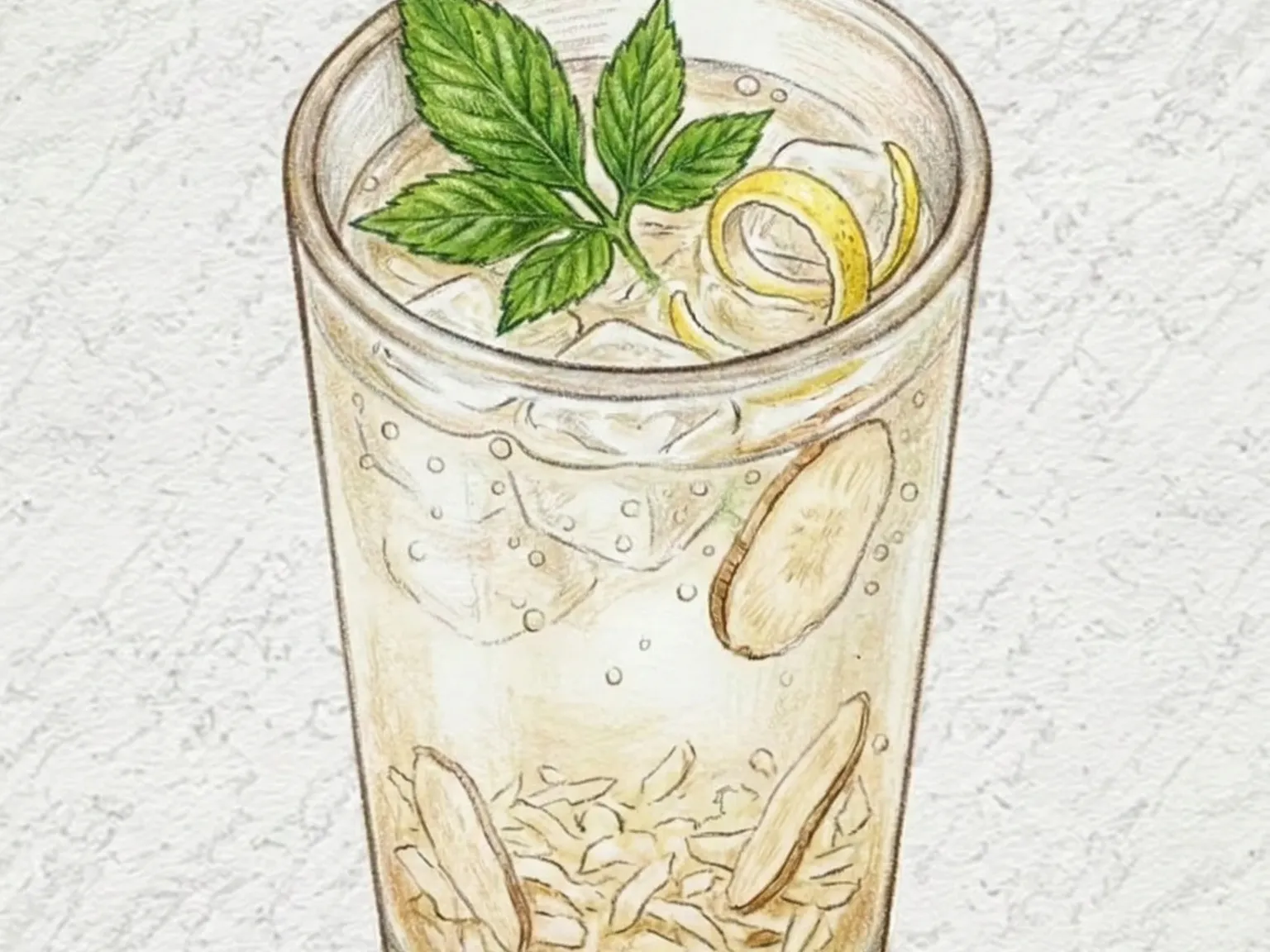 Refresco coreano de raíz de deodeok y pera