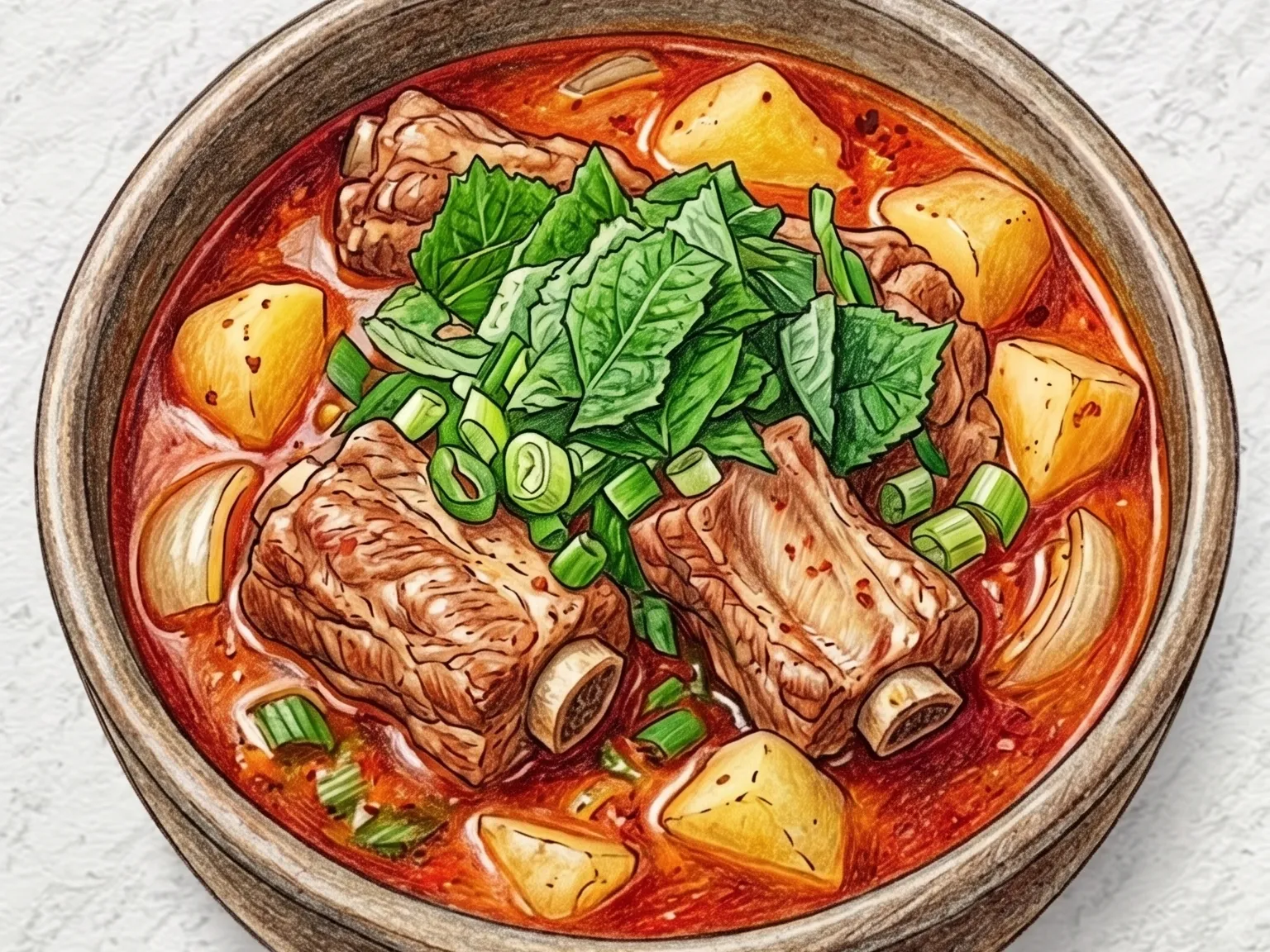 등갈비깻잎찌개