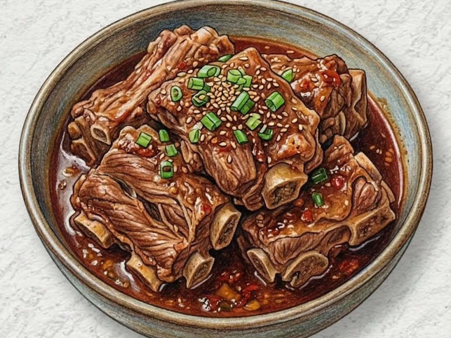 Deungppyeo Jjim (costillas de cerdo estofadas coreanas)