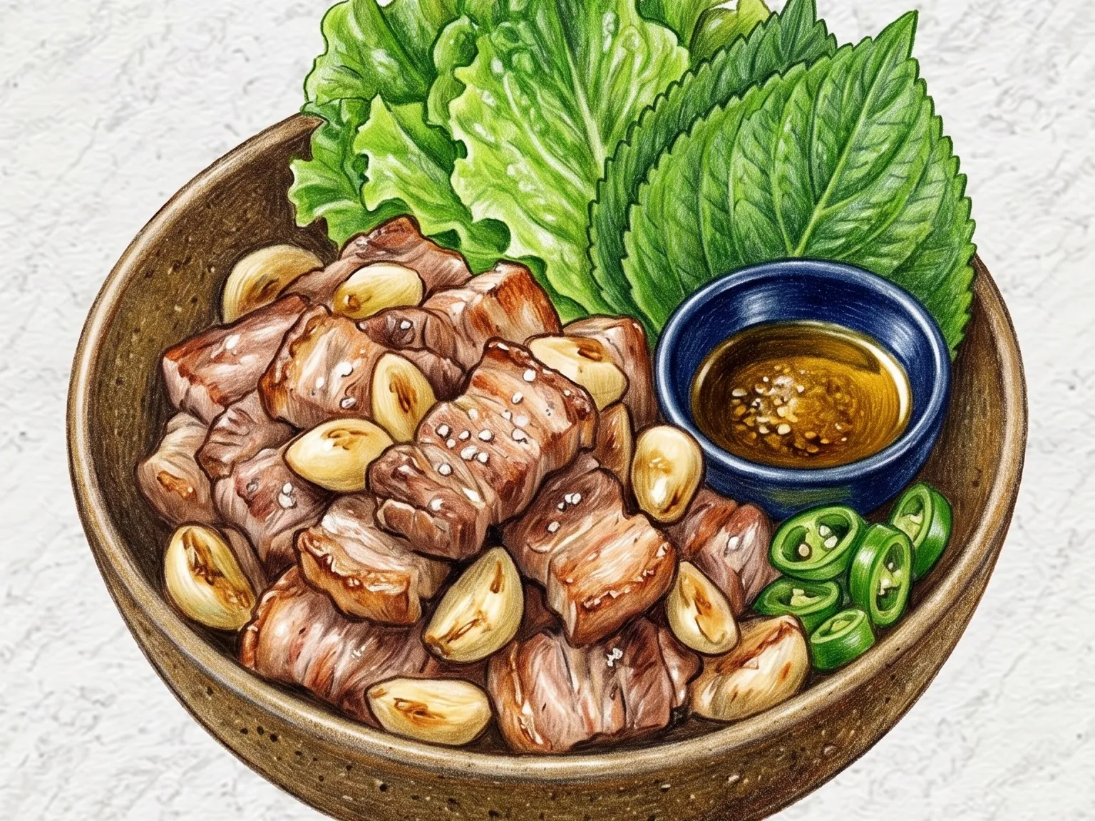 돼지고기 구이 (소금구이)