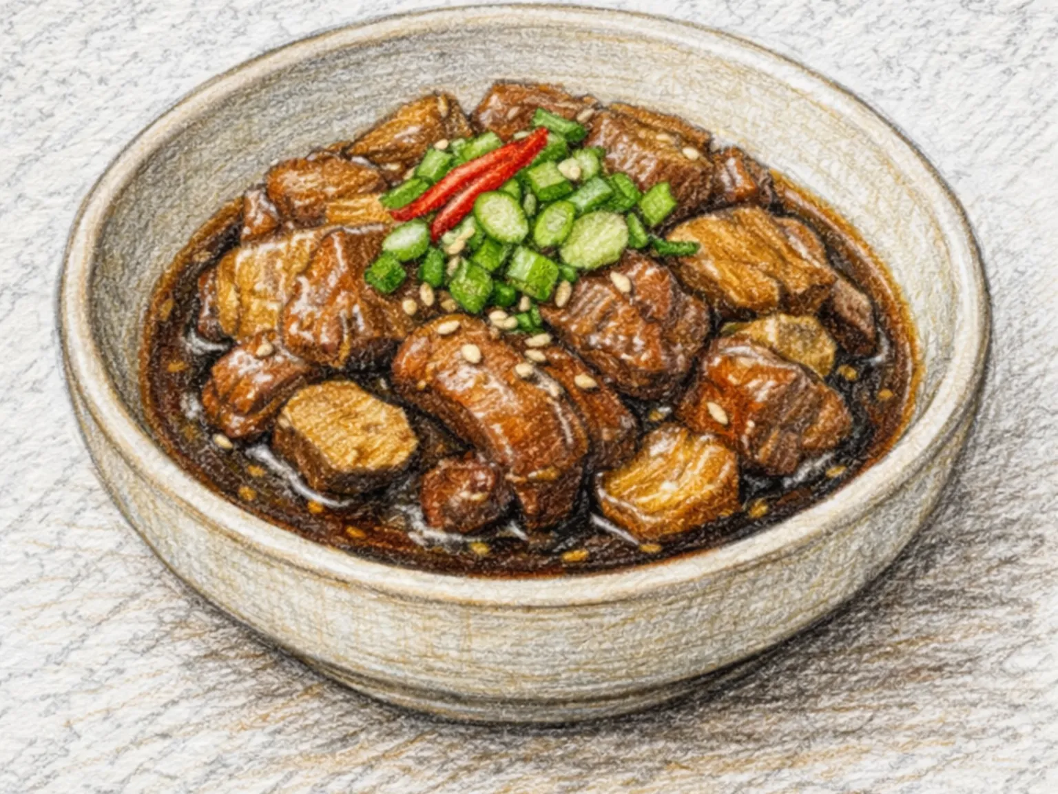 牛膝軟骨の醤油煮込み（ゼラチン質とろとろ牛膝のコラーゲン煮）