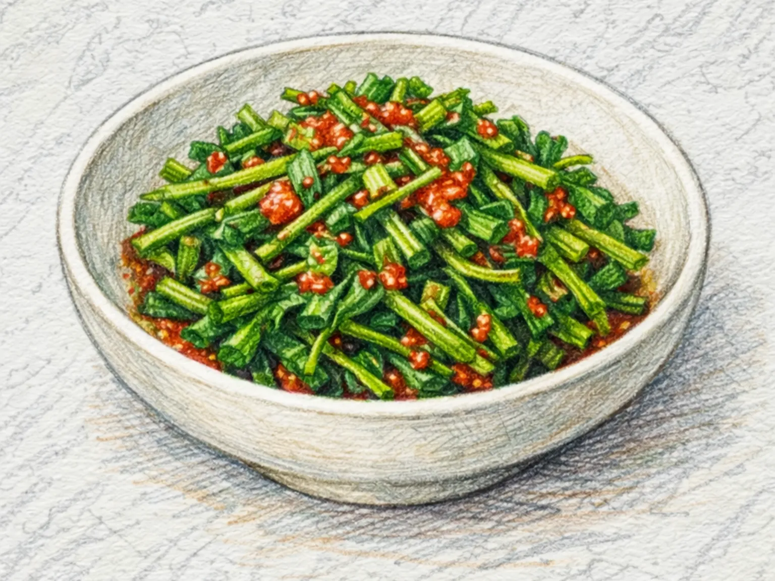 ツルマンネングサの和え物(生多肉草の甘酢ピリ辛和え)