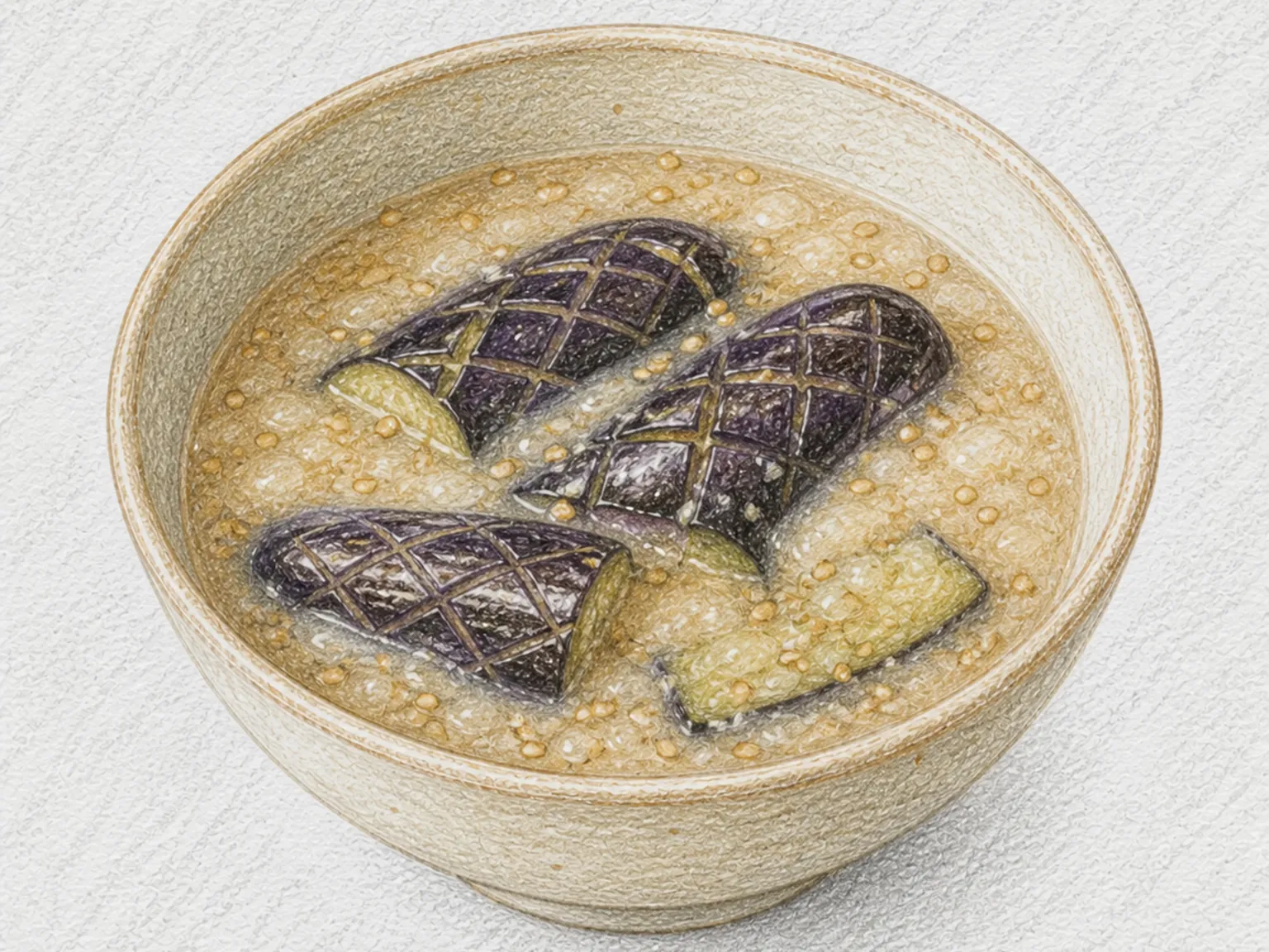 Dongame-jiru (Eggplant and Sesame Miso Soup)
