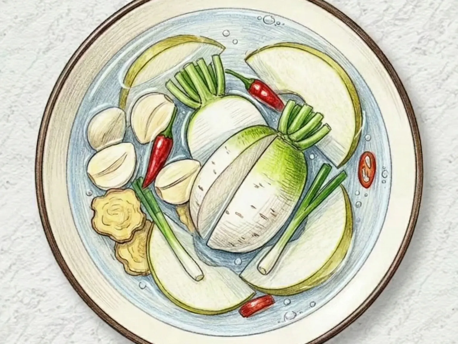 トンチミ（大根の水キムチ 梨入り冷発酵）