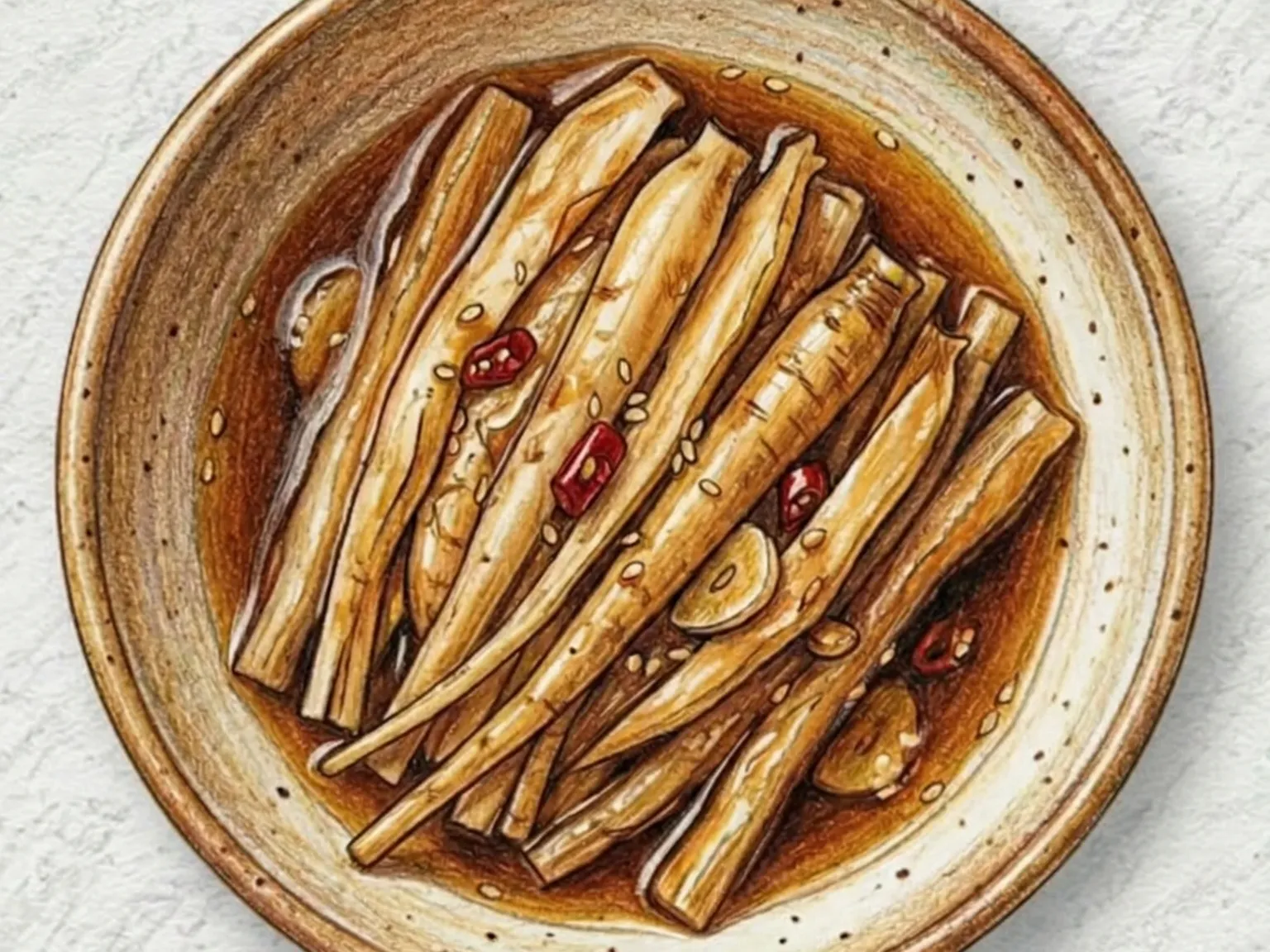 Doraji Jangajji (raíz de campanilla encurtida coreana)