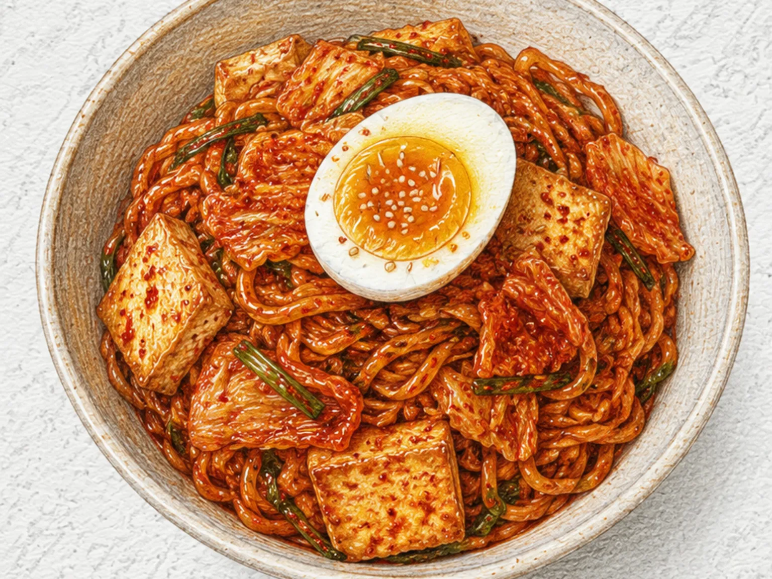 두부김치 비빔면