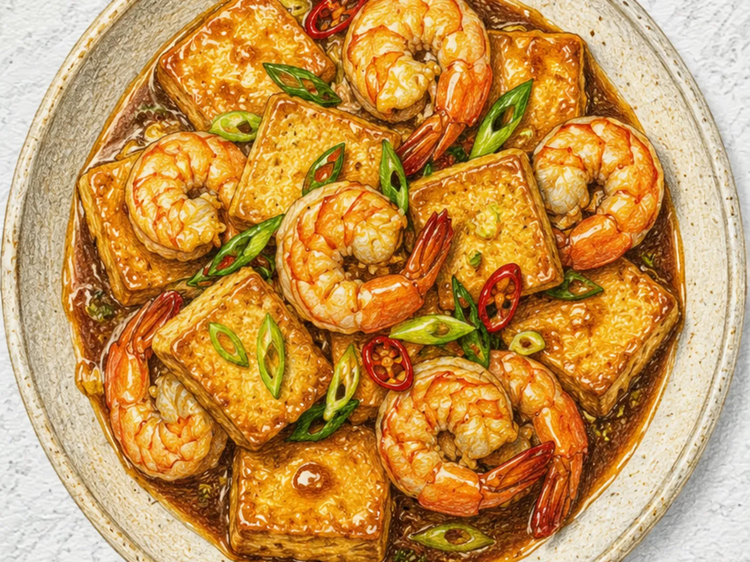 두부새우조림