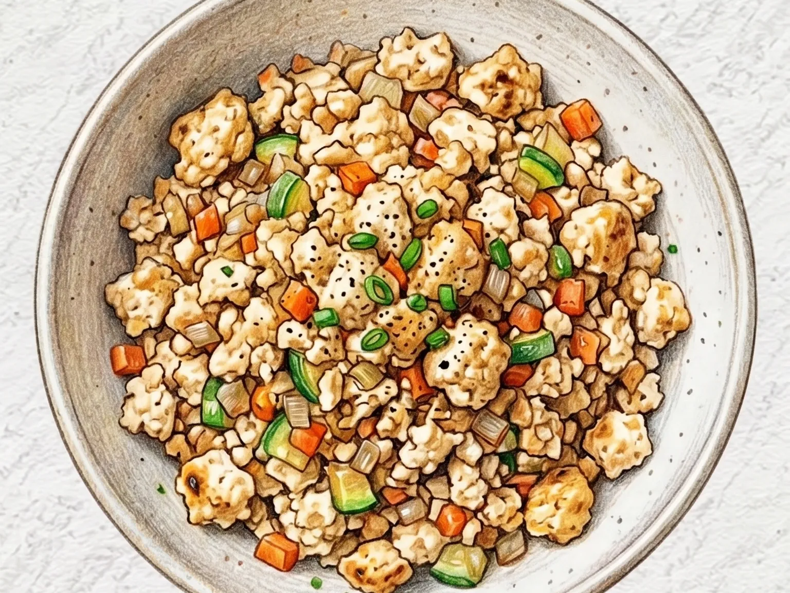 두부소보로볶음