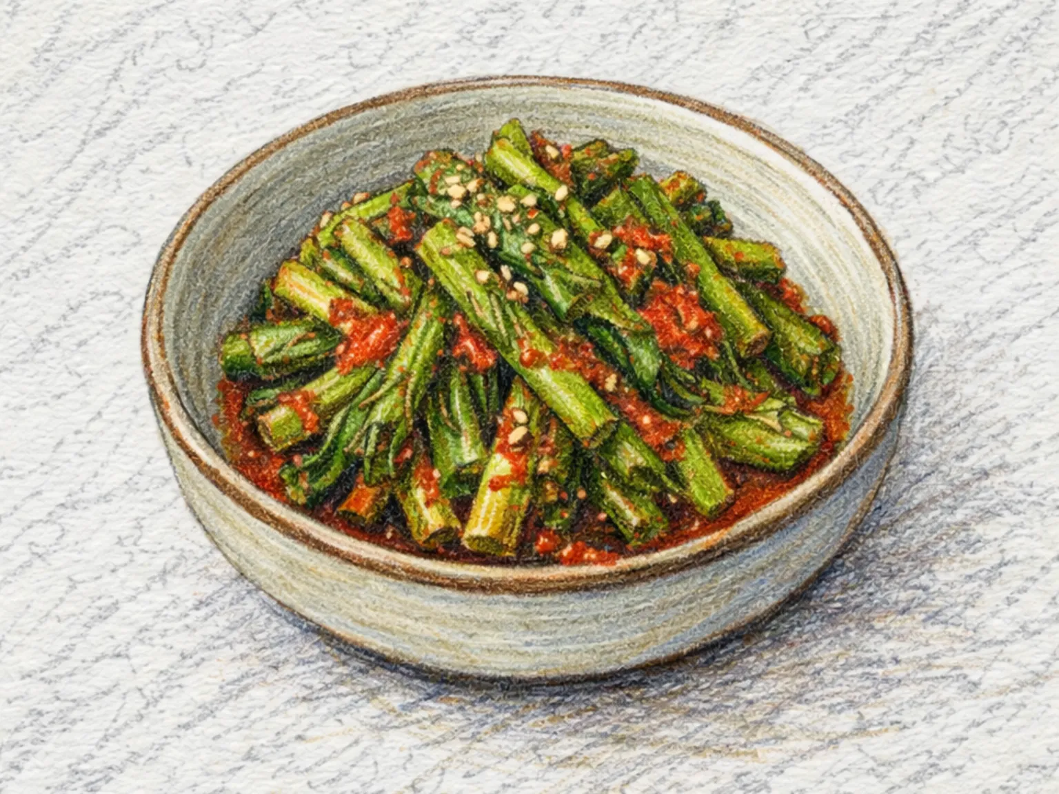 タラの芽のナムル(茹でタラの芽の酢コチュジャン和え)