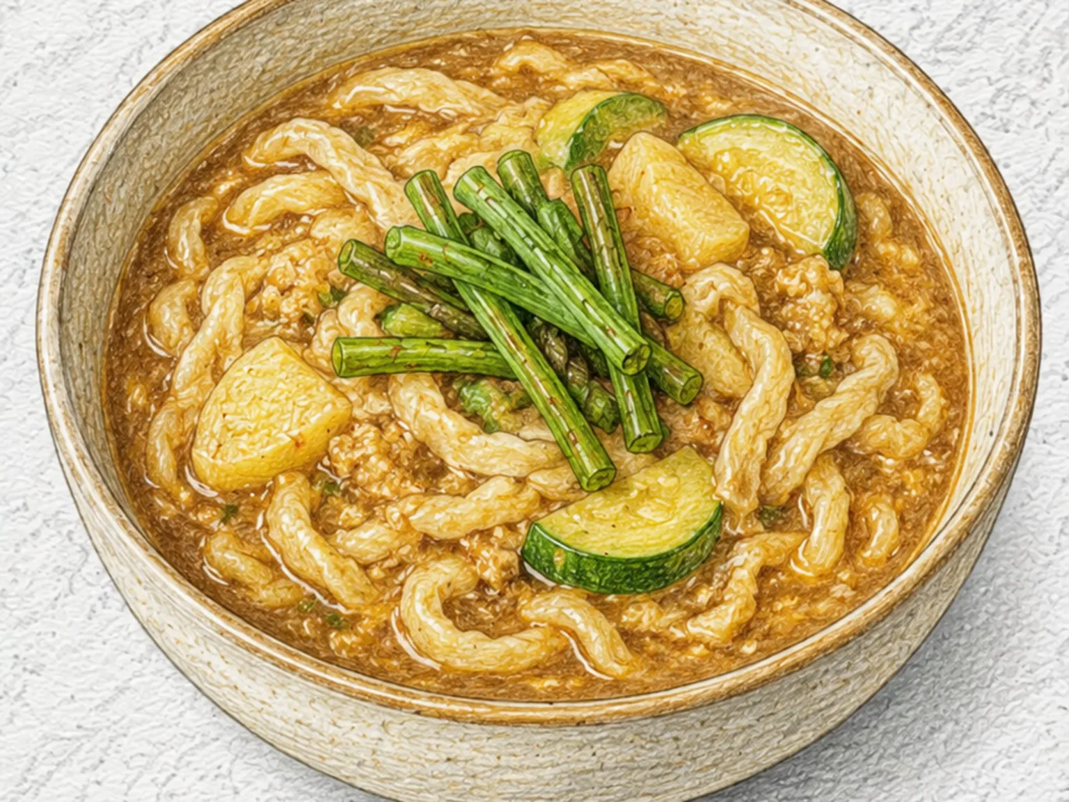 두릅된장칼국수