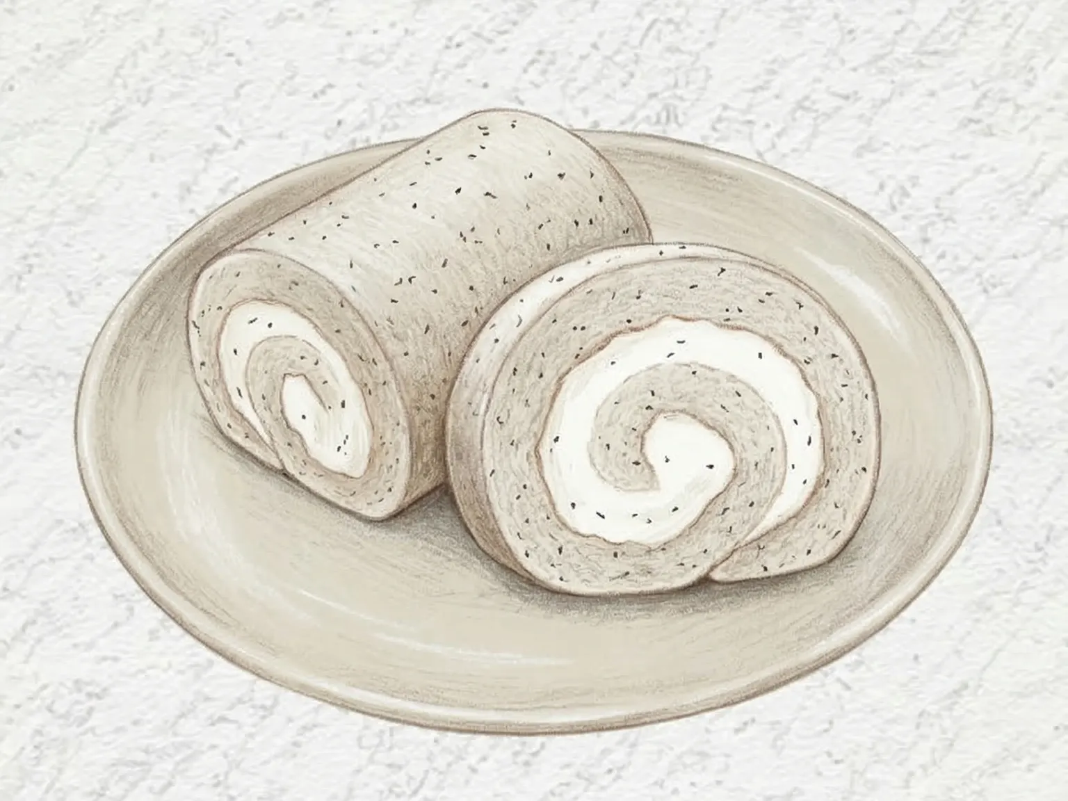 Earl Grey Roll Cake (Pastel enrollado de crema y bizcocho chifón infusionado con té)