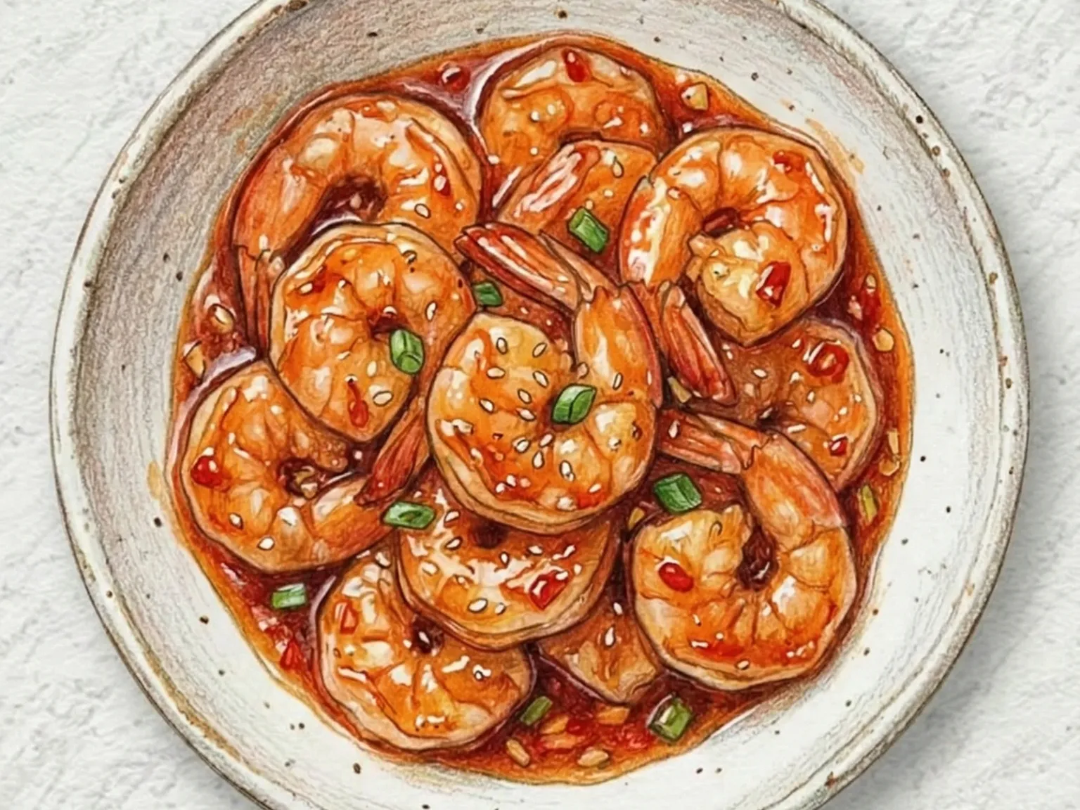 Camarão ao Chili Estilo Japonês (Ebi Chili)