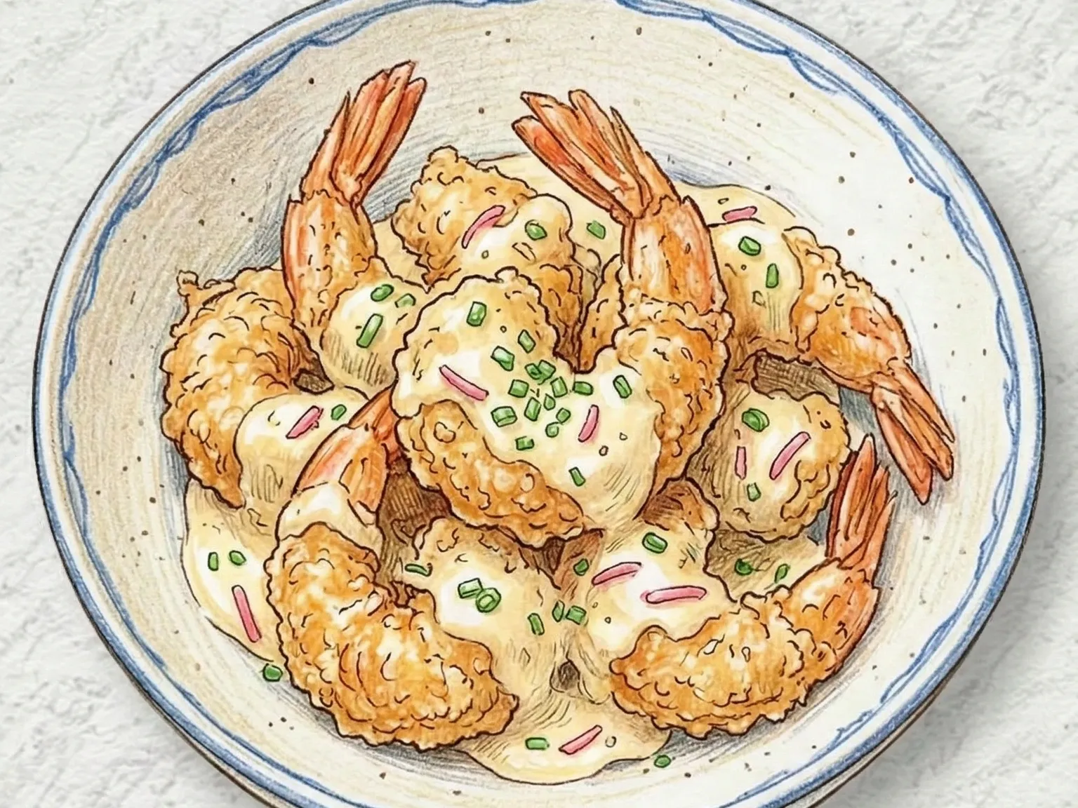 Camarão com Maionese Estilo Japonês (Ebi Mayo)