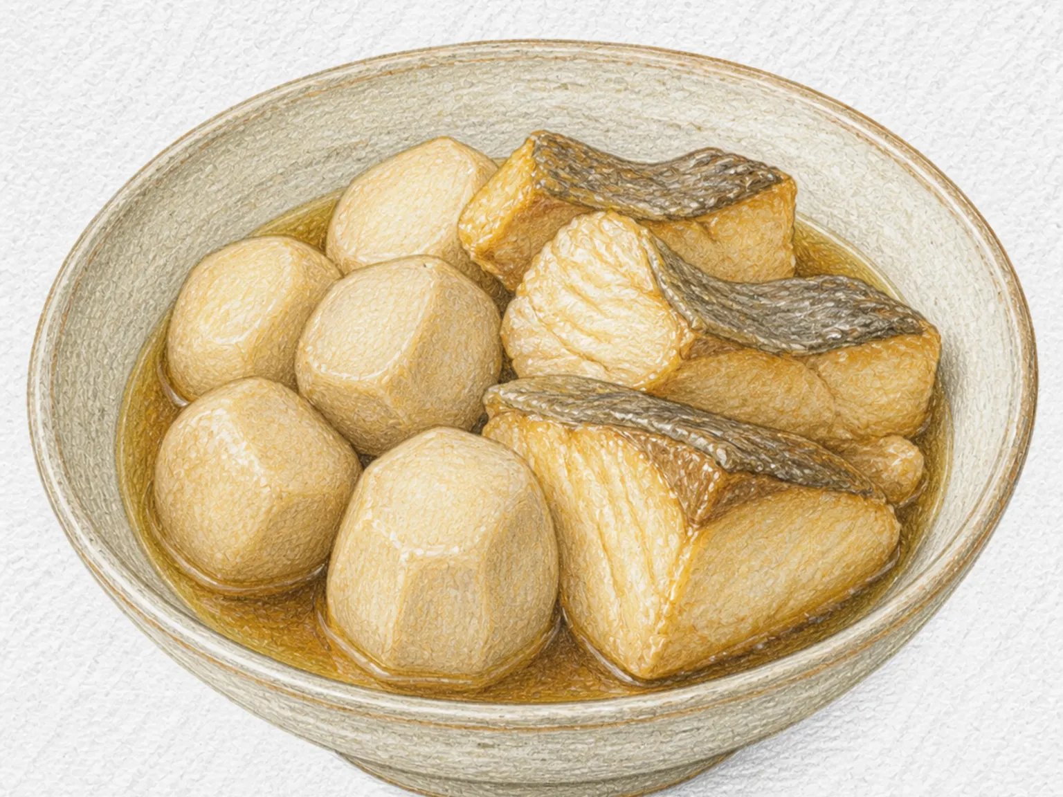 Ebiimo to Bodara no Taitan (Simmered Taro and Dried Cod)