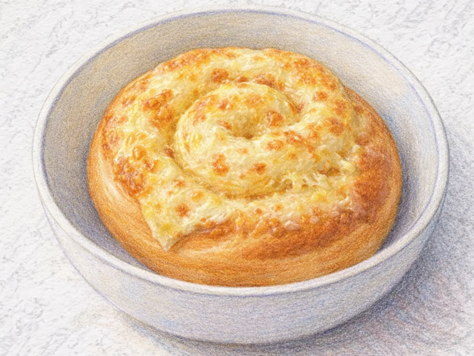 Ensaymada de Queijo (Brioche Doce Filipino com Queijo)