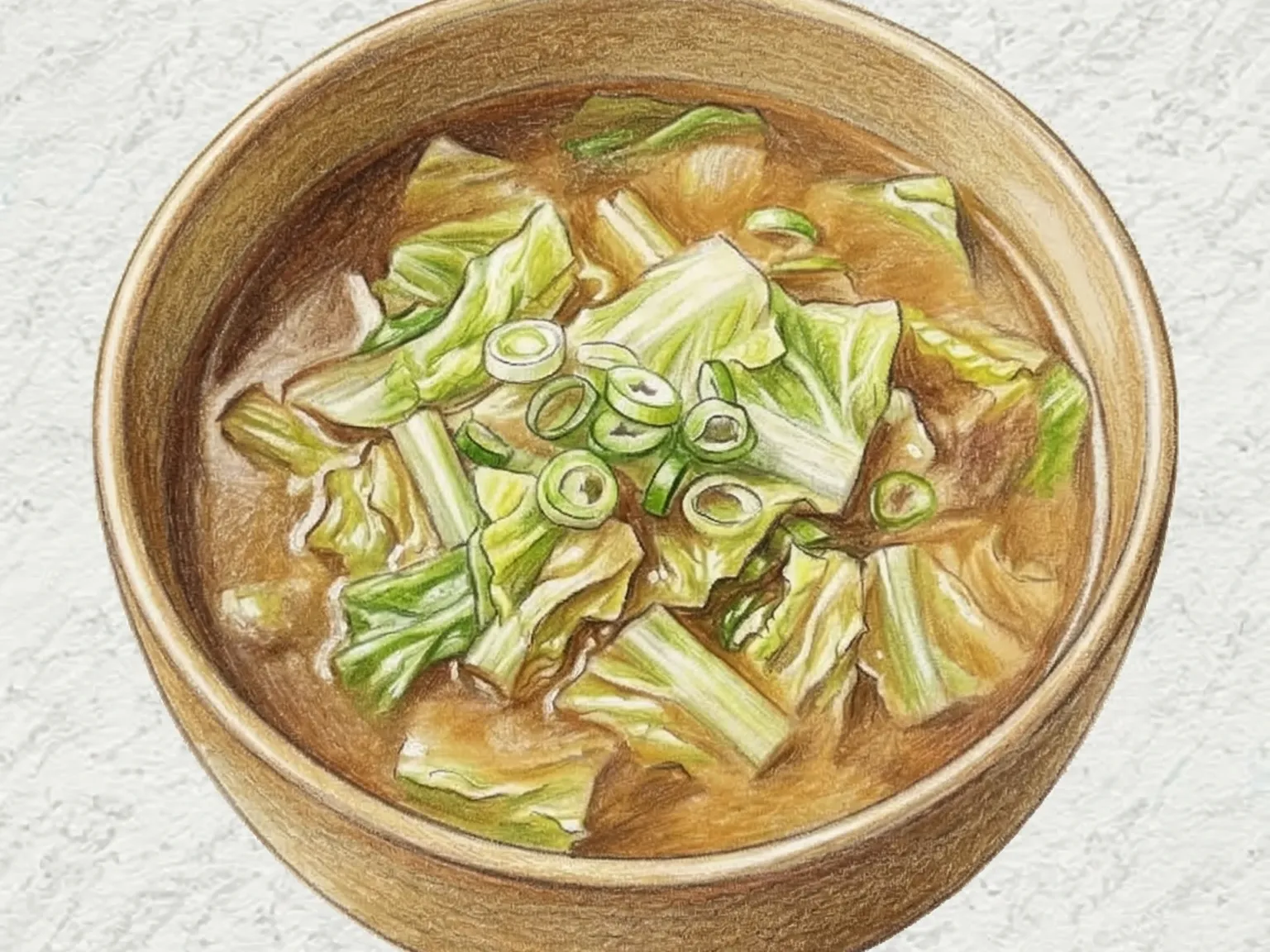 オルガリテンジャンクク(若白菜の味噌スープ)